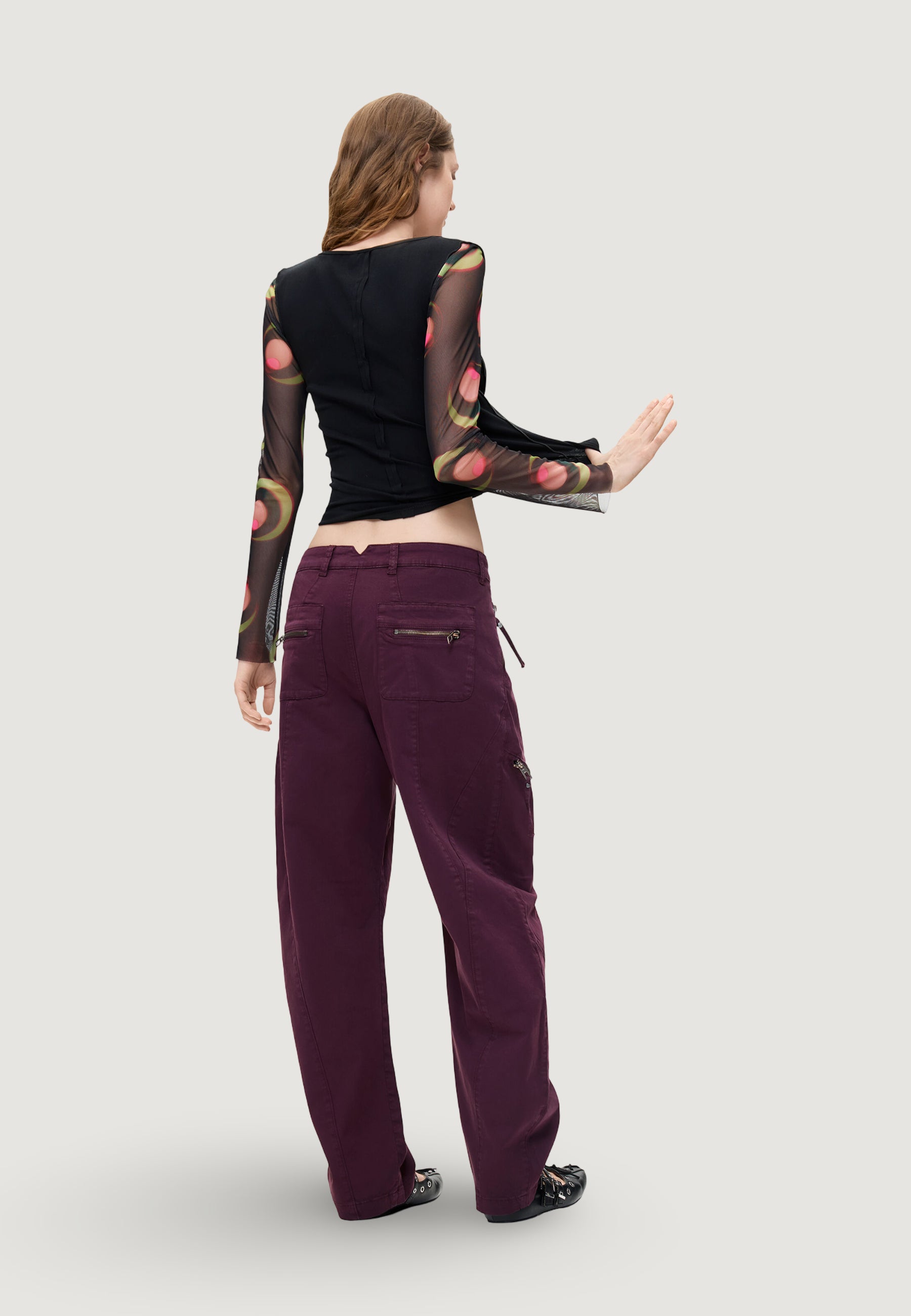 Pantaloni regular Desigual PANT_ZIPPERS