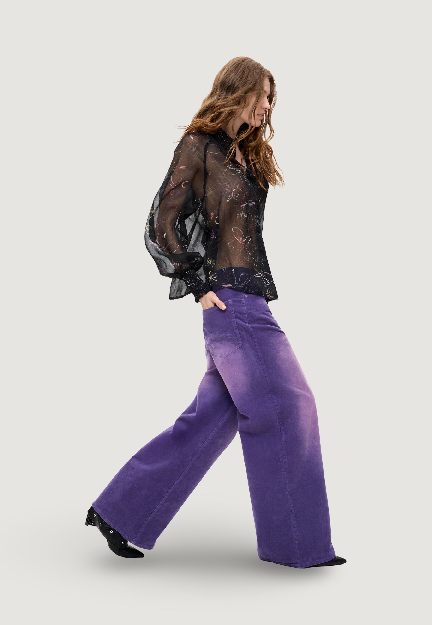 Pantaloni regular Desigual PANT_REF_PORLY
