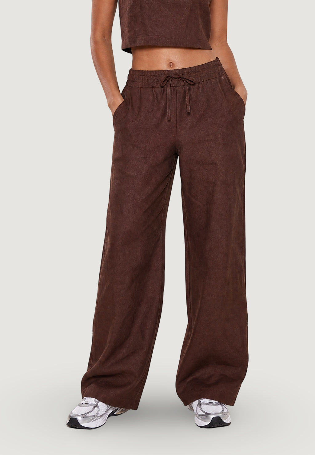Pantaloni regular I am Pantaloni Lino Ampi