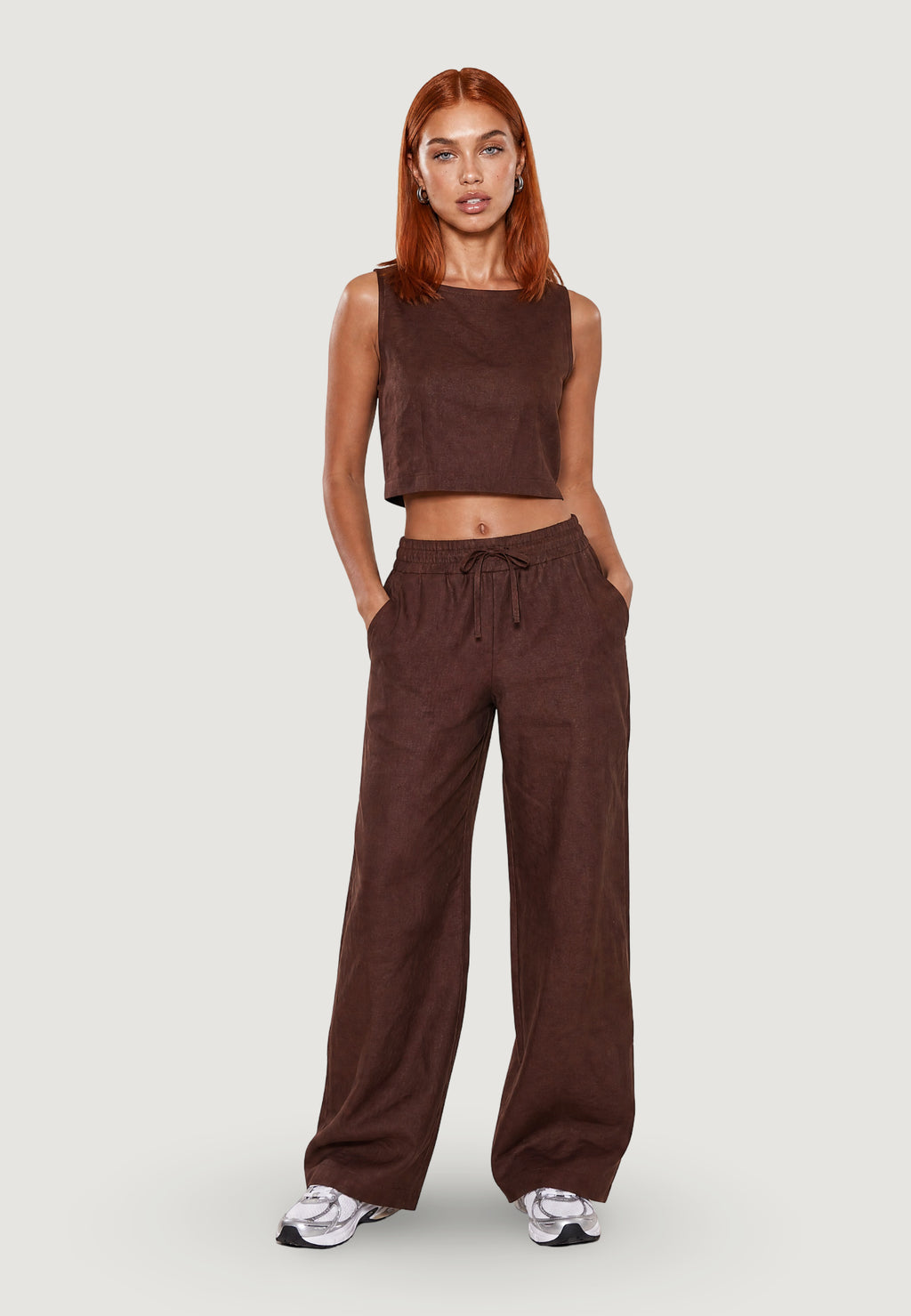Pantaloni regular I am Pantaloni Lino Ampi