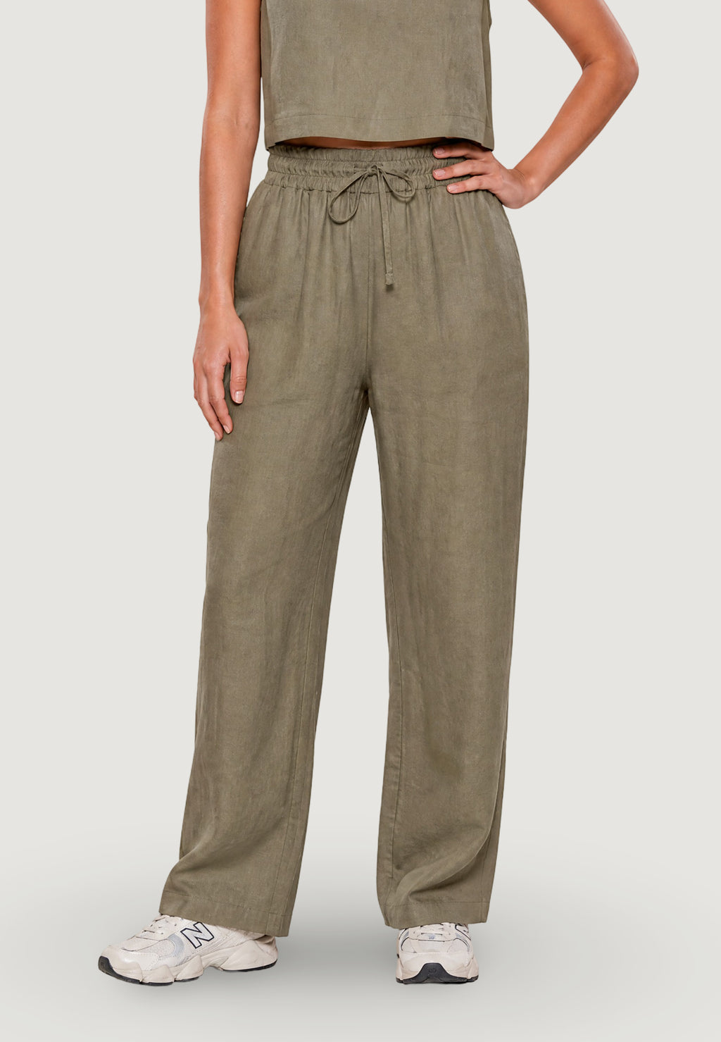 Pantaloni regular I am Pantaloni Lino Ampi