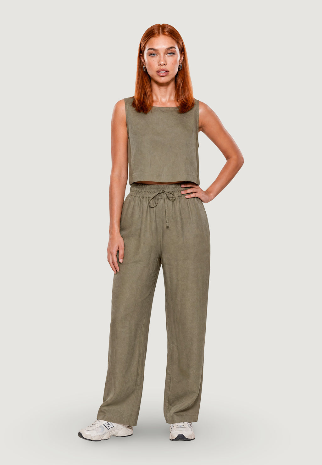 Pantaloni regular I am Pantaloni Lino Ampi