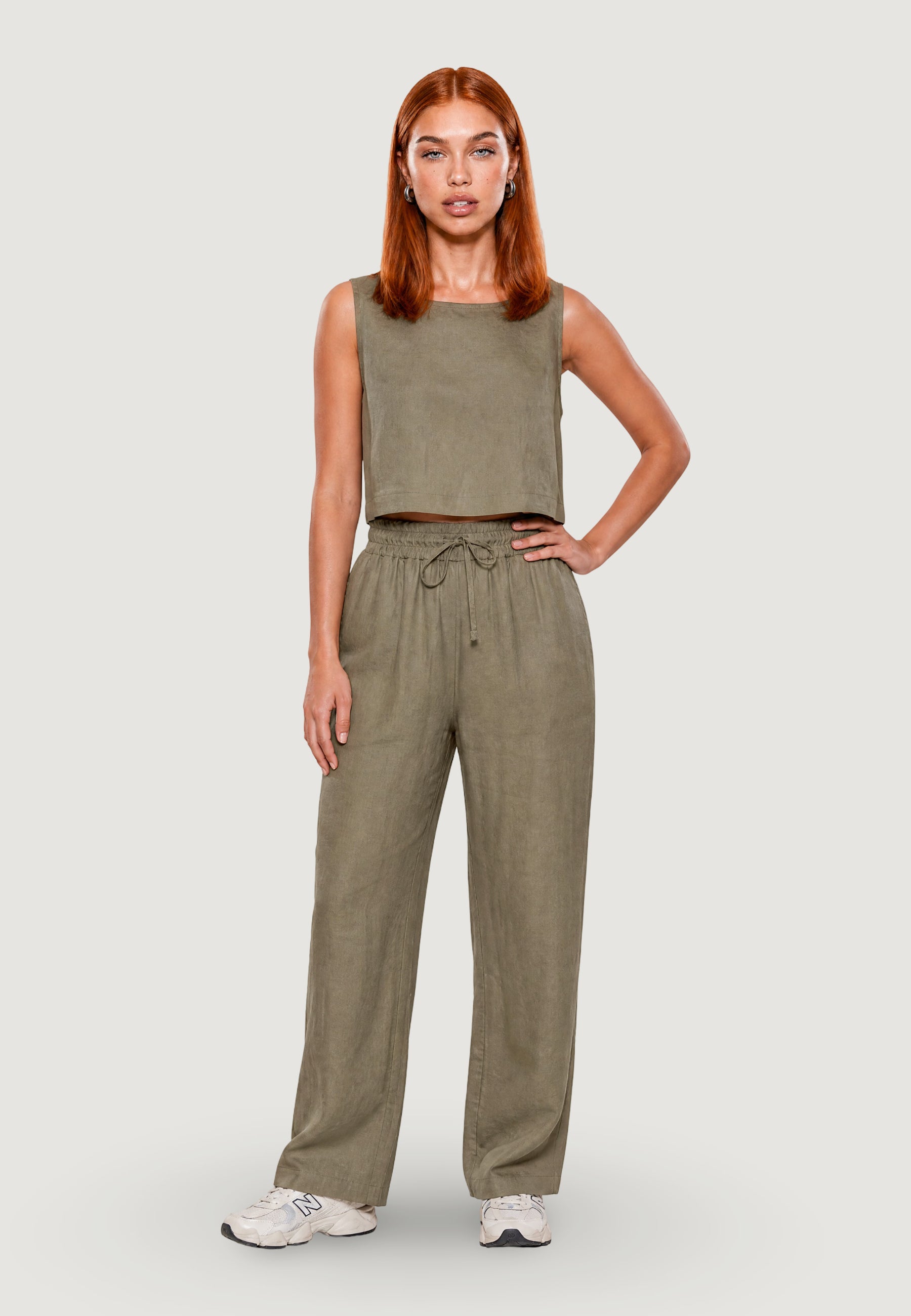 Pantaloni regular I am Pantaloni Lino Ampi
