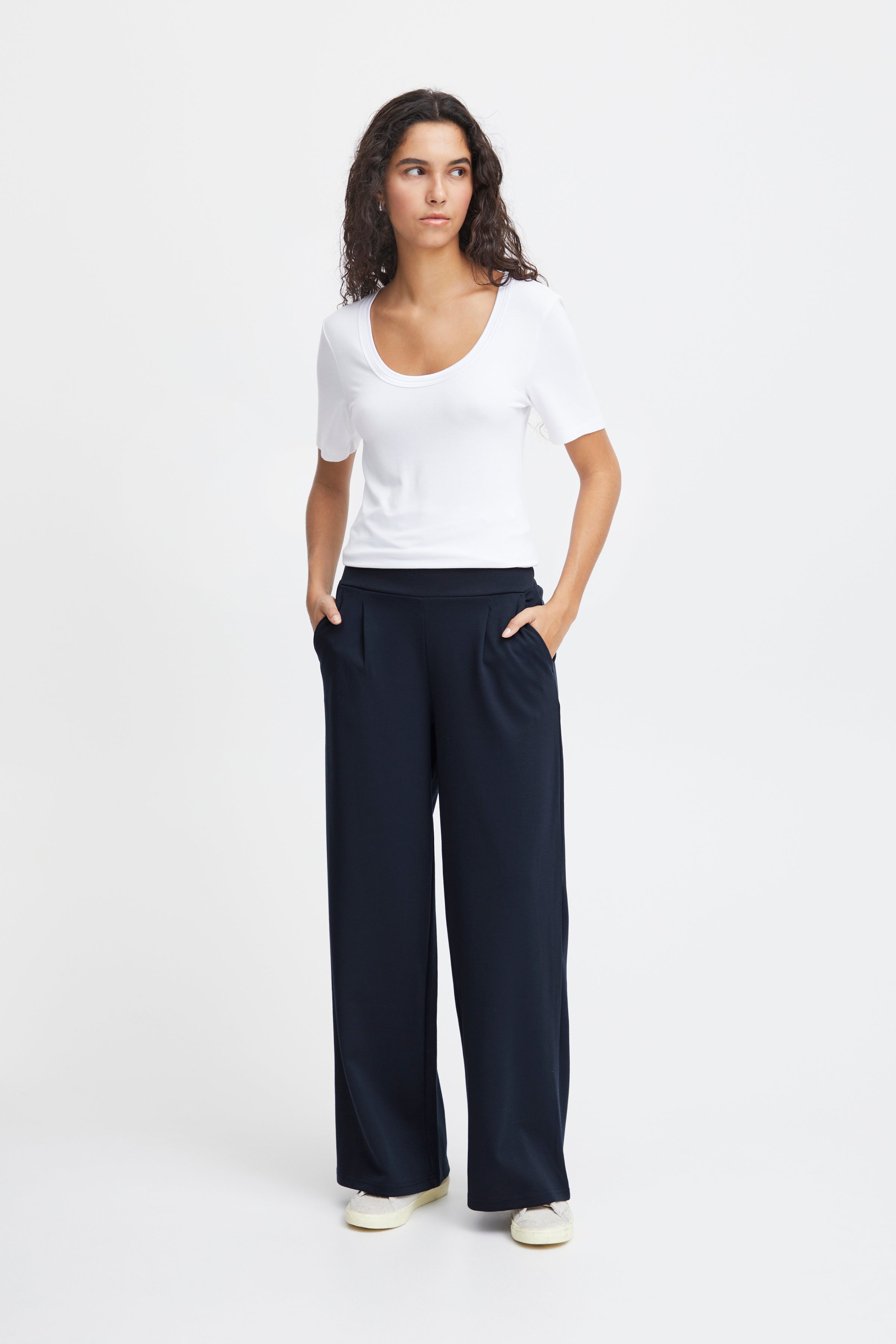Pantaloni regular ICHI IHKATE SUS LONG WIDE PA2