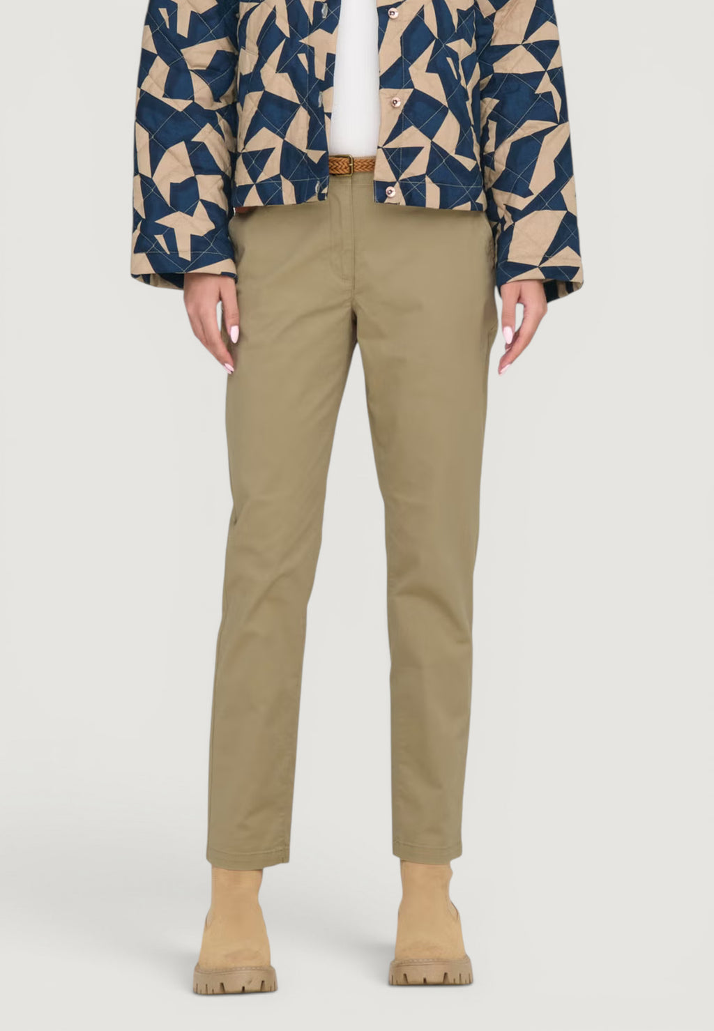 Pantaloni regular Jacqueline de Yong JDYCHICAGO MW BELT CHINO PANTS WVN NOOS