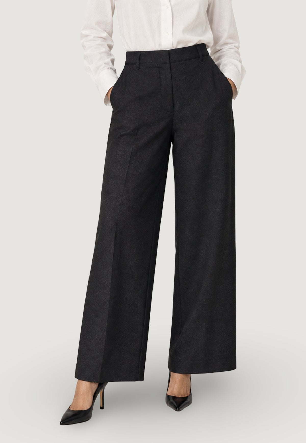 Pantaloni regular Jacqueline de Yong Jdytina Hw Wide Pants Tlr