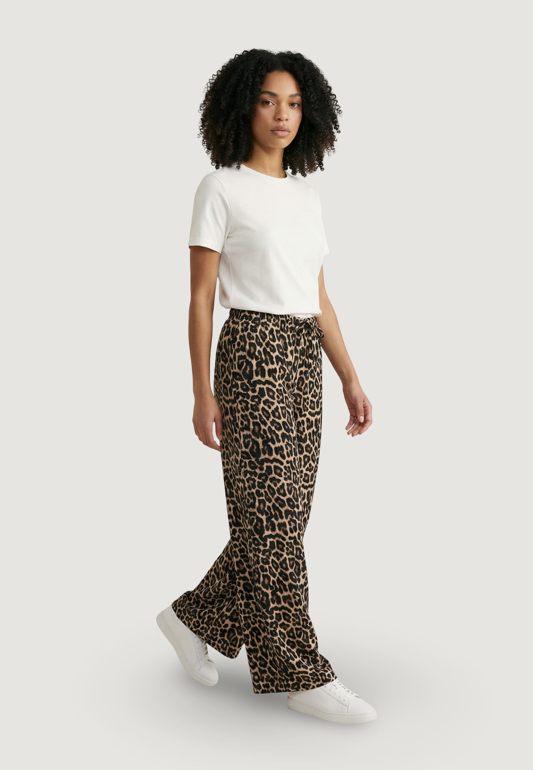 Pantaloni regular Only Onlaris Life Pullup Tie Pants Wvn Cc