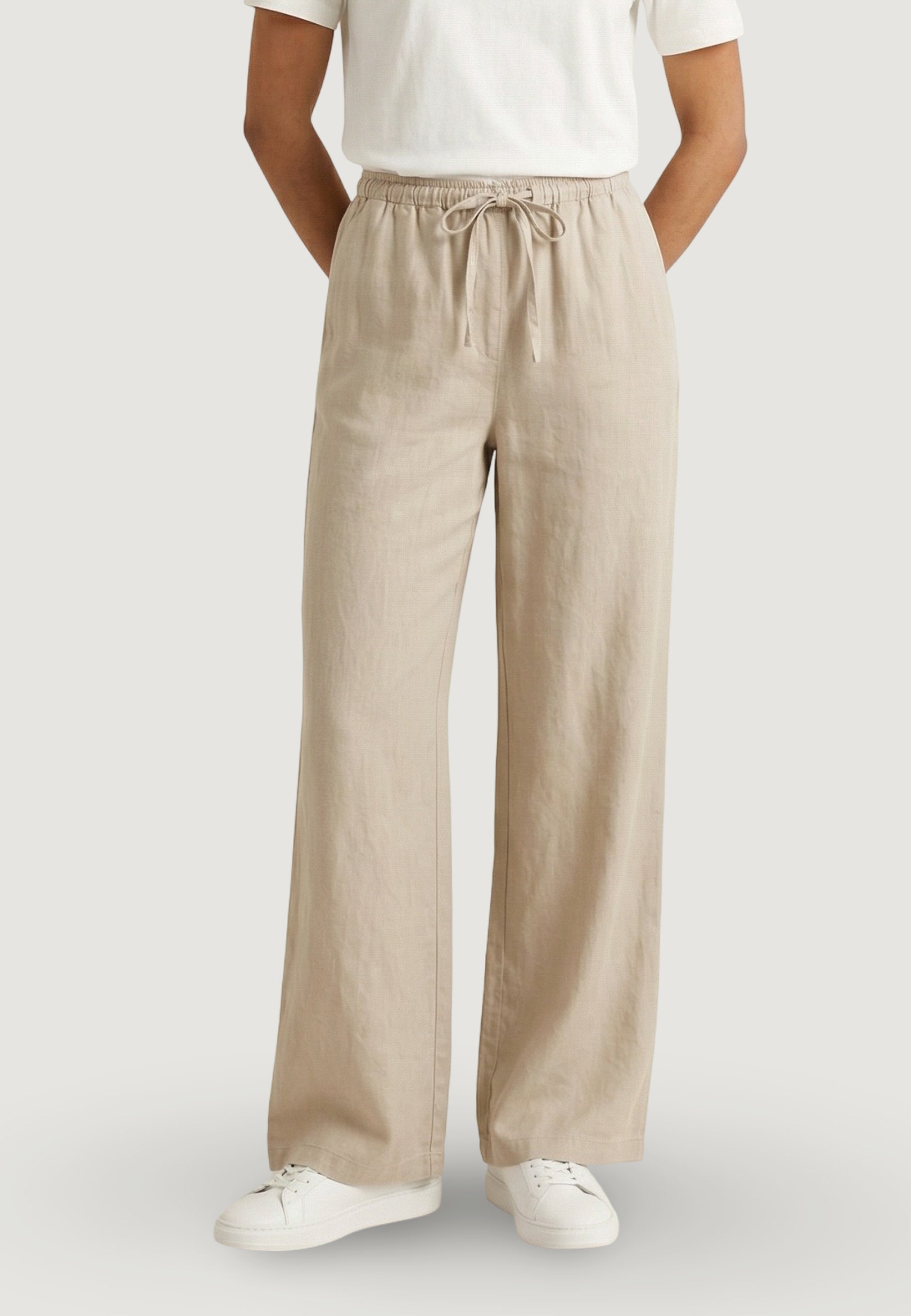 Pantaloni regular Only Onlaris Life Pullup Tie Pants Wvn Cc