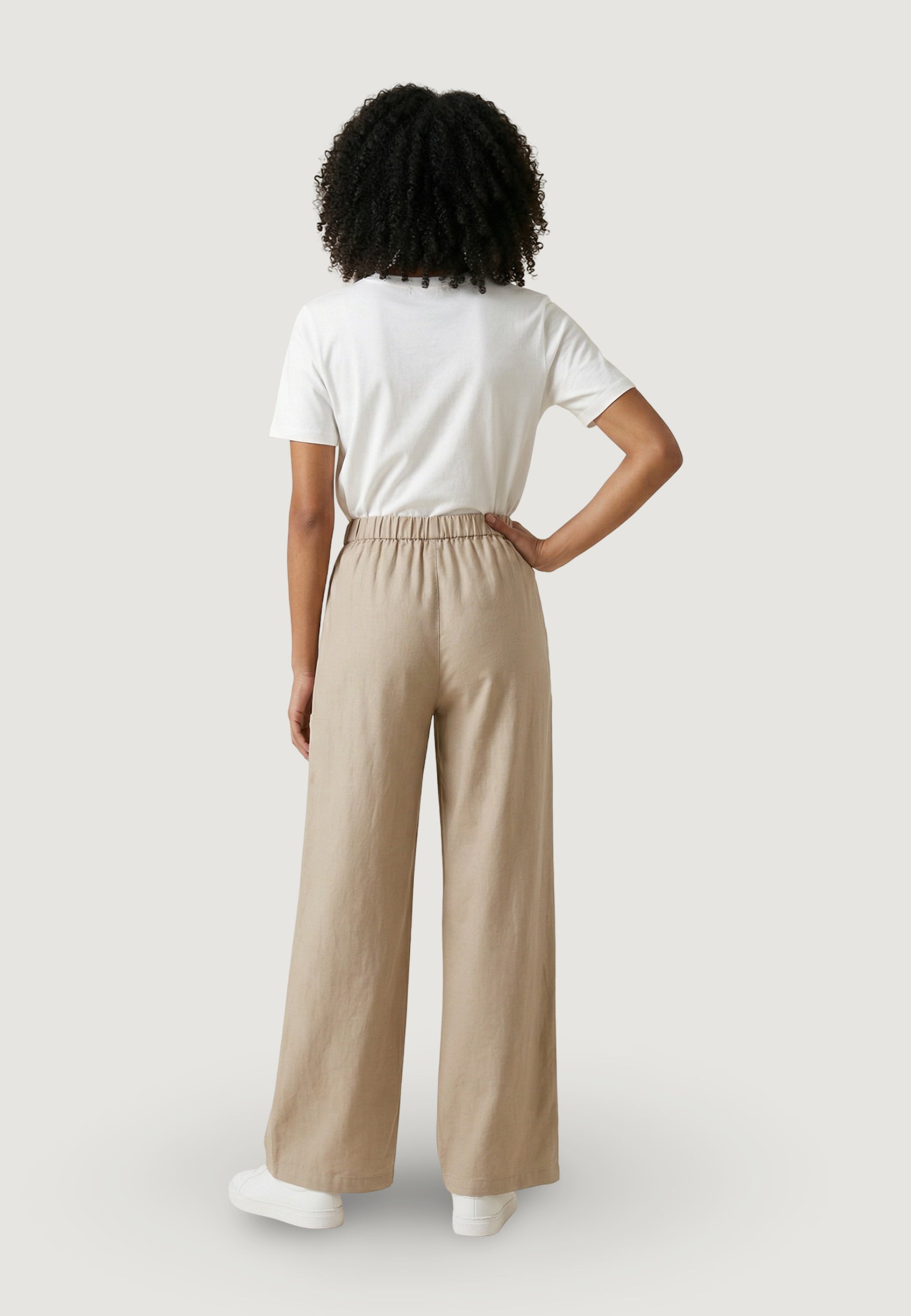 Pantaloni regular Only Onlaris Life Pullup Tie Pants Wvn Cc