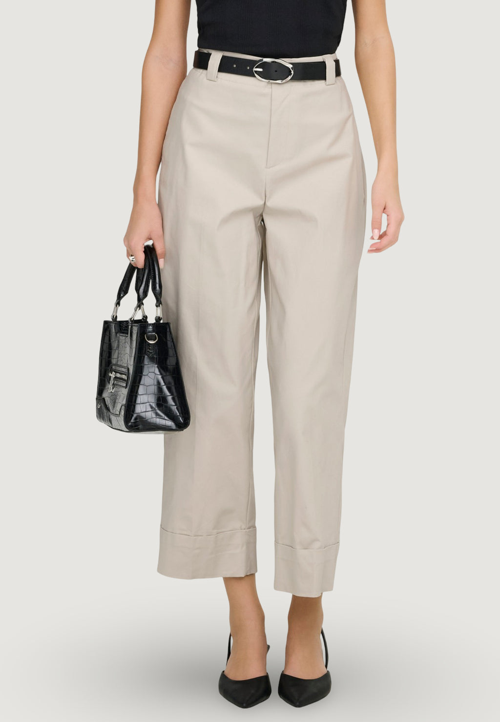 Regular trousers Only Onlrosalie Hw Crop Chino Cc Pnt