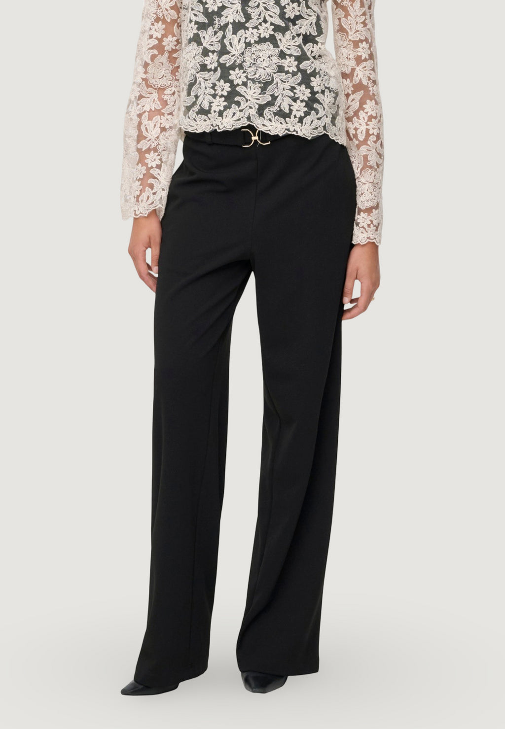Regular trousers Only Onlgala Life Hw Belt Wide Pant Pnt