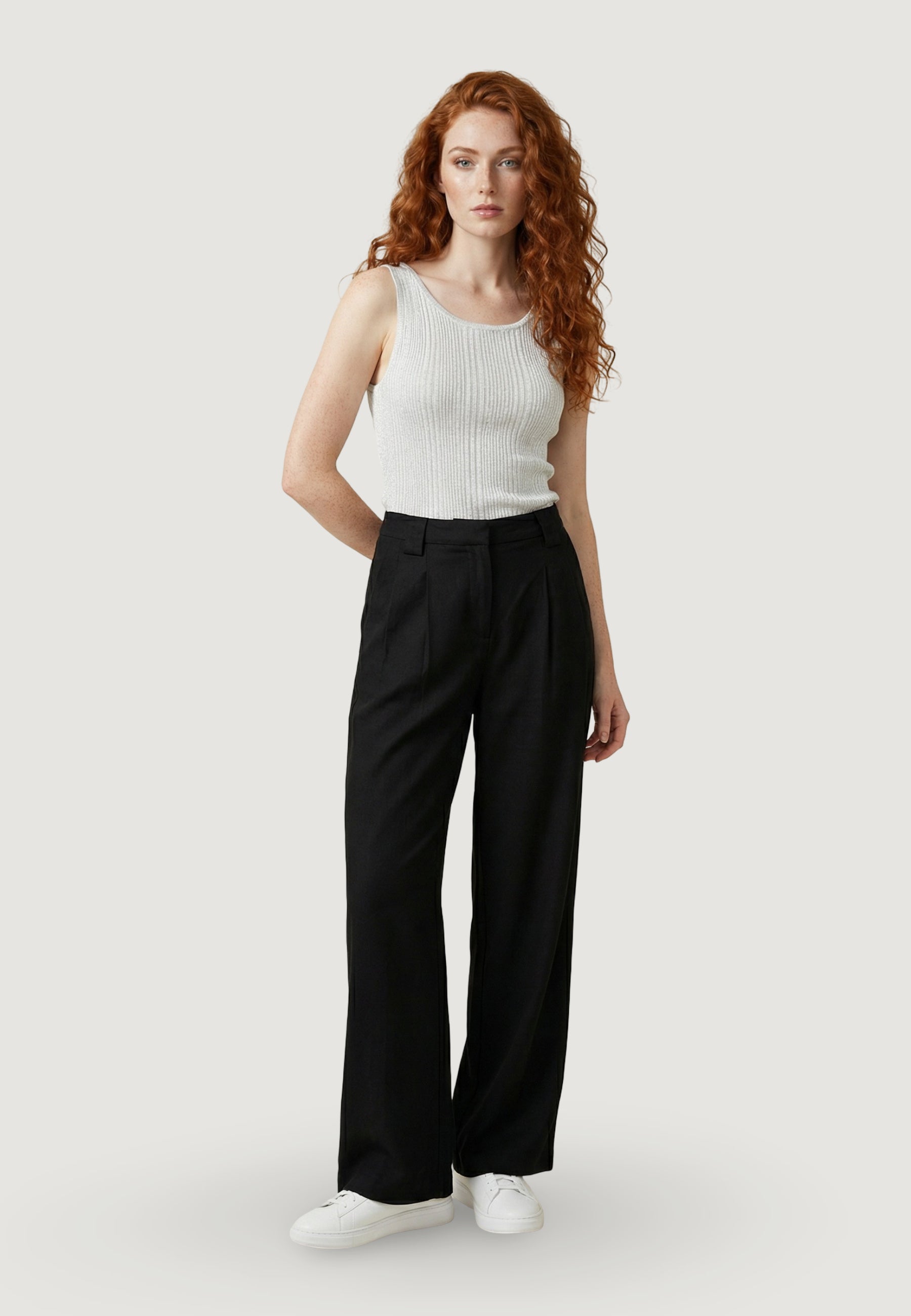 Regular trousers Only Onlsvea-Goa Mw Linen Bl Wide Cc Pnt