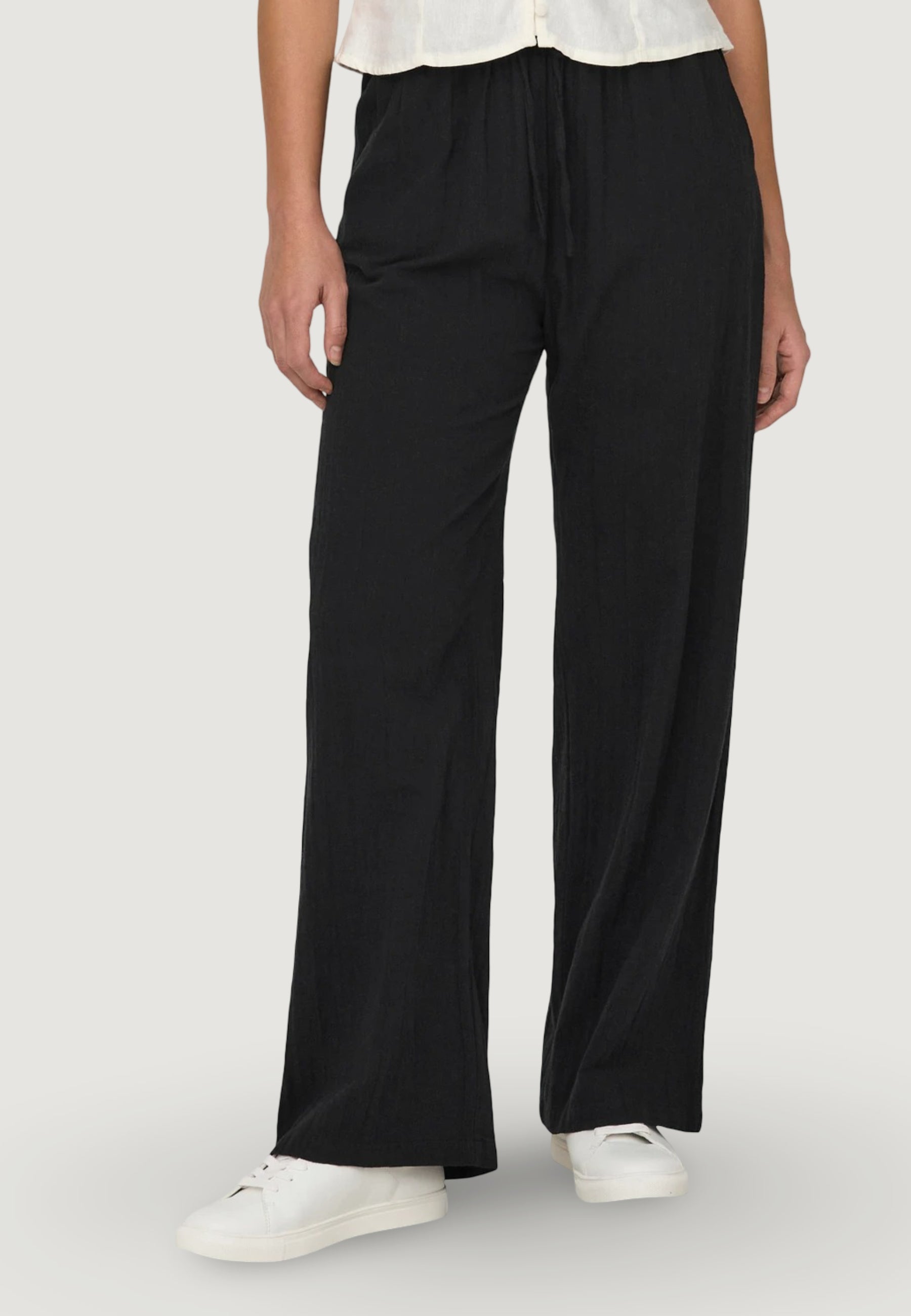 Pantaloni regular Only Onltizana Cotton Loose Wvn Noos