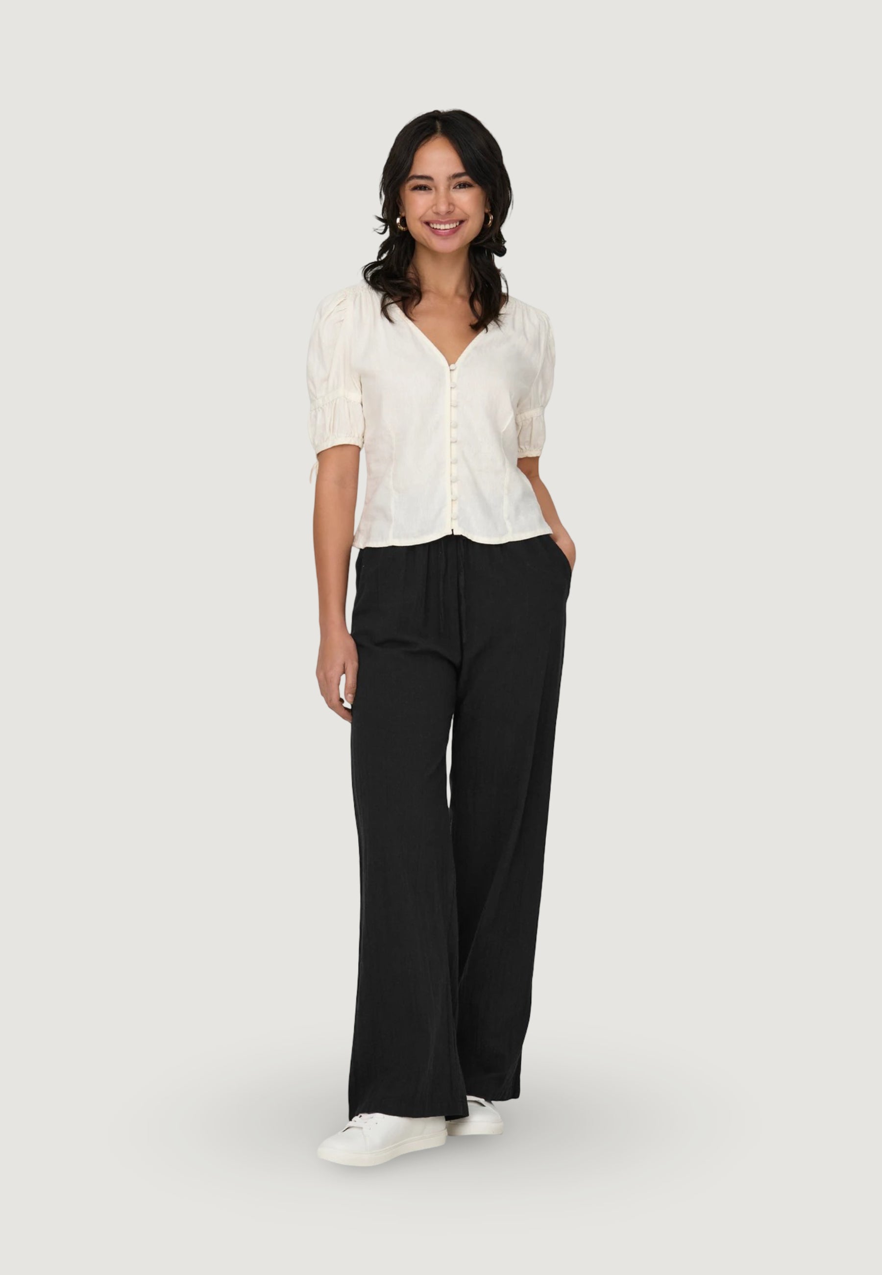 Regular trousers Only Onltizana Cotton Loose Wvn Noos