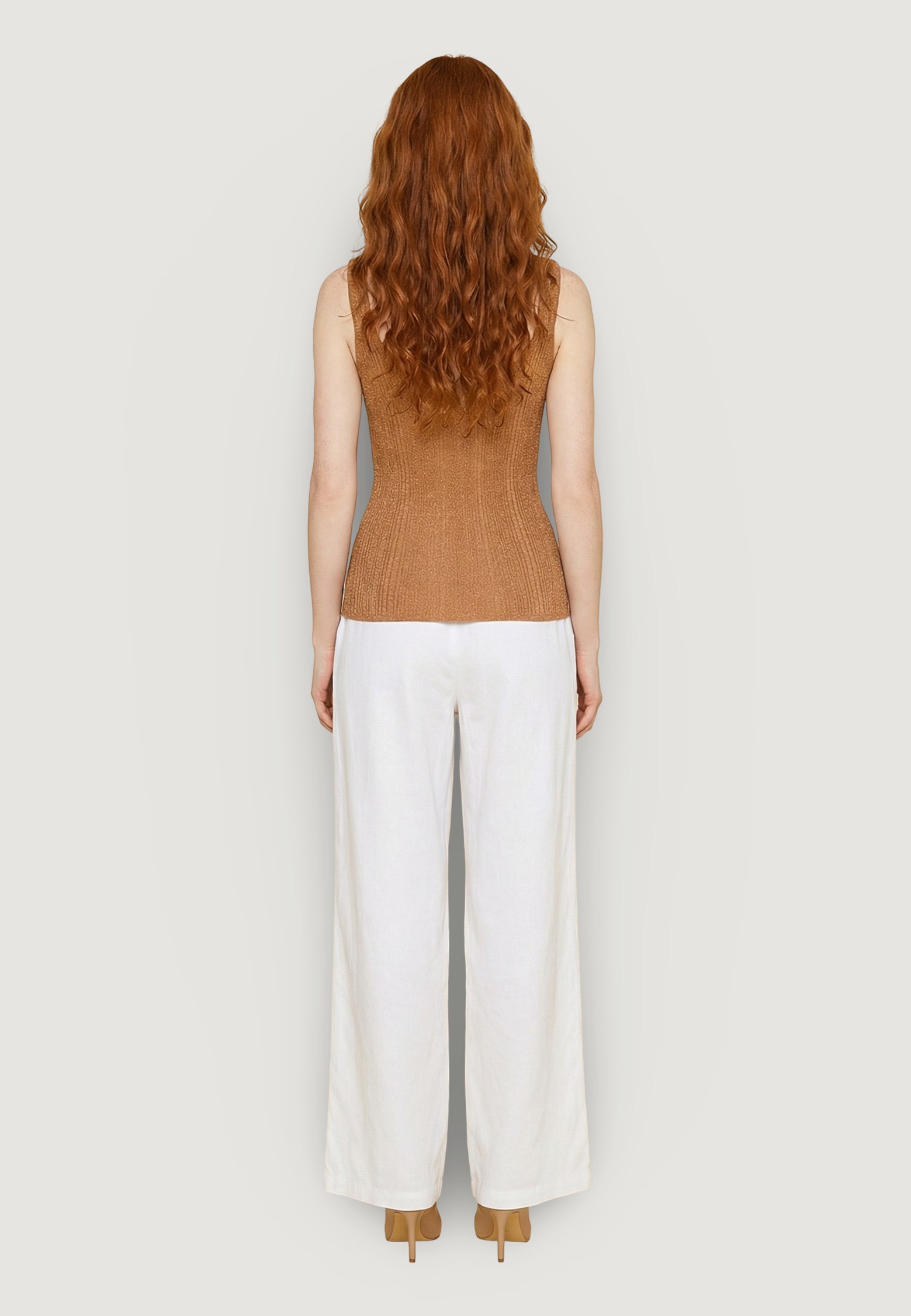 Pantaloni regular Only Onlsvea-Goa Mw Linen Bl Wide Cc Pnt