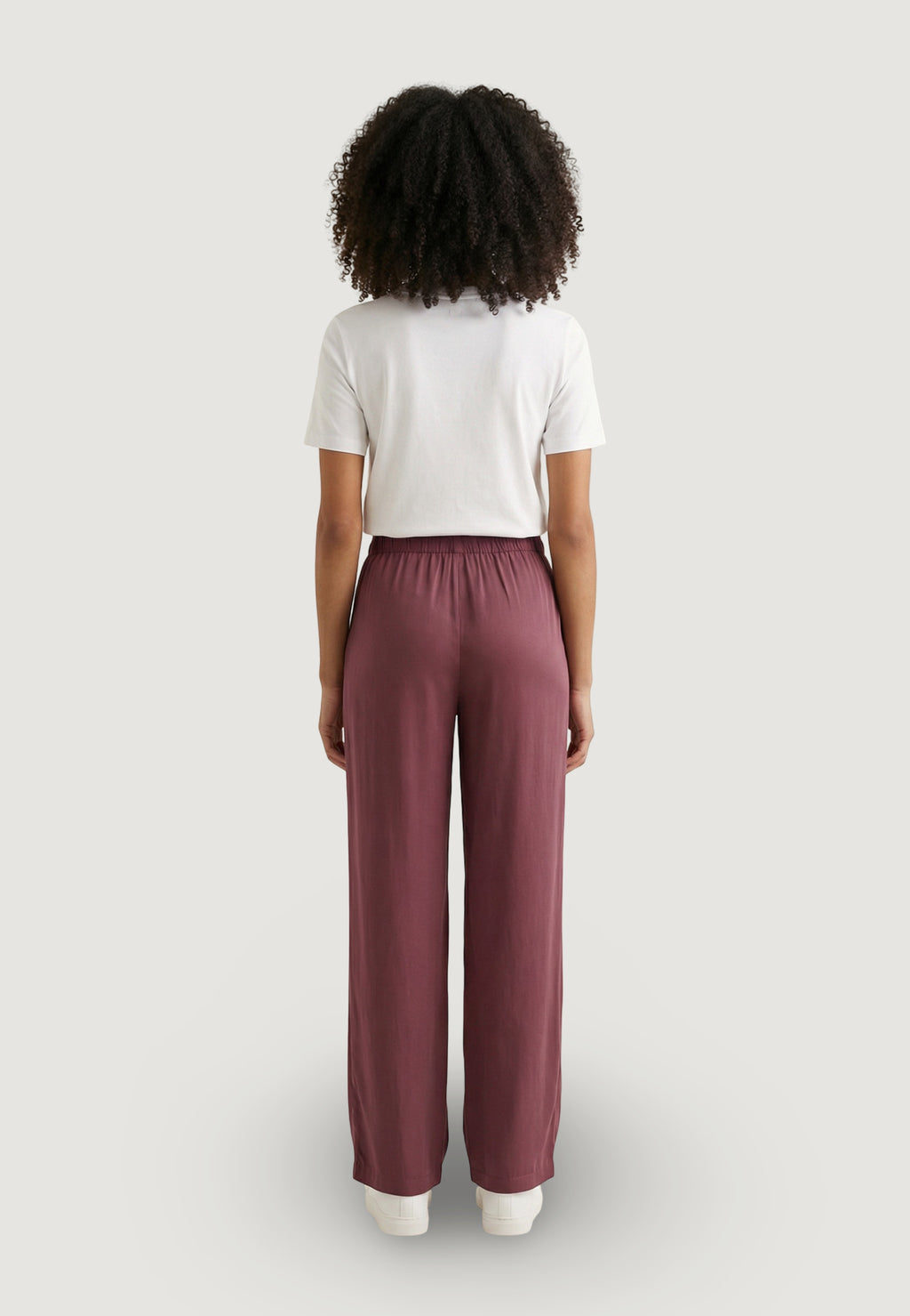 Pantaloni regular Only Onlgoa Mw Linen Bl Pull-Up Pant Cc Pnt