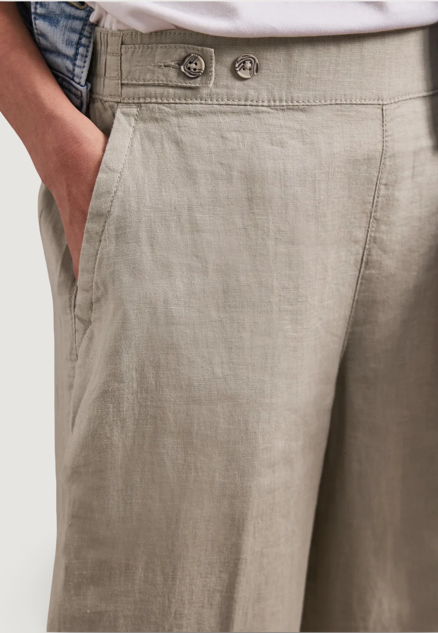 Pantaloni regular Street One SOL_Wide Leg Buttons HW