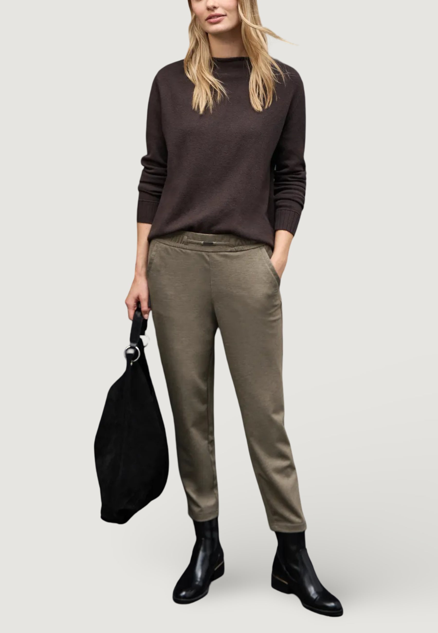 Regular trousers Street One LTD_QR_Bonny Buckle Piquee