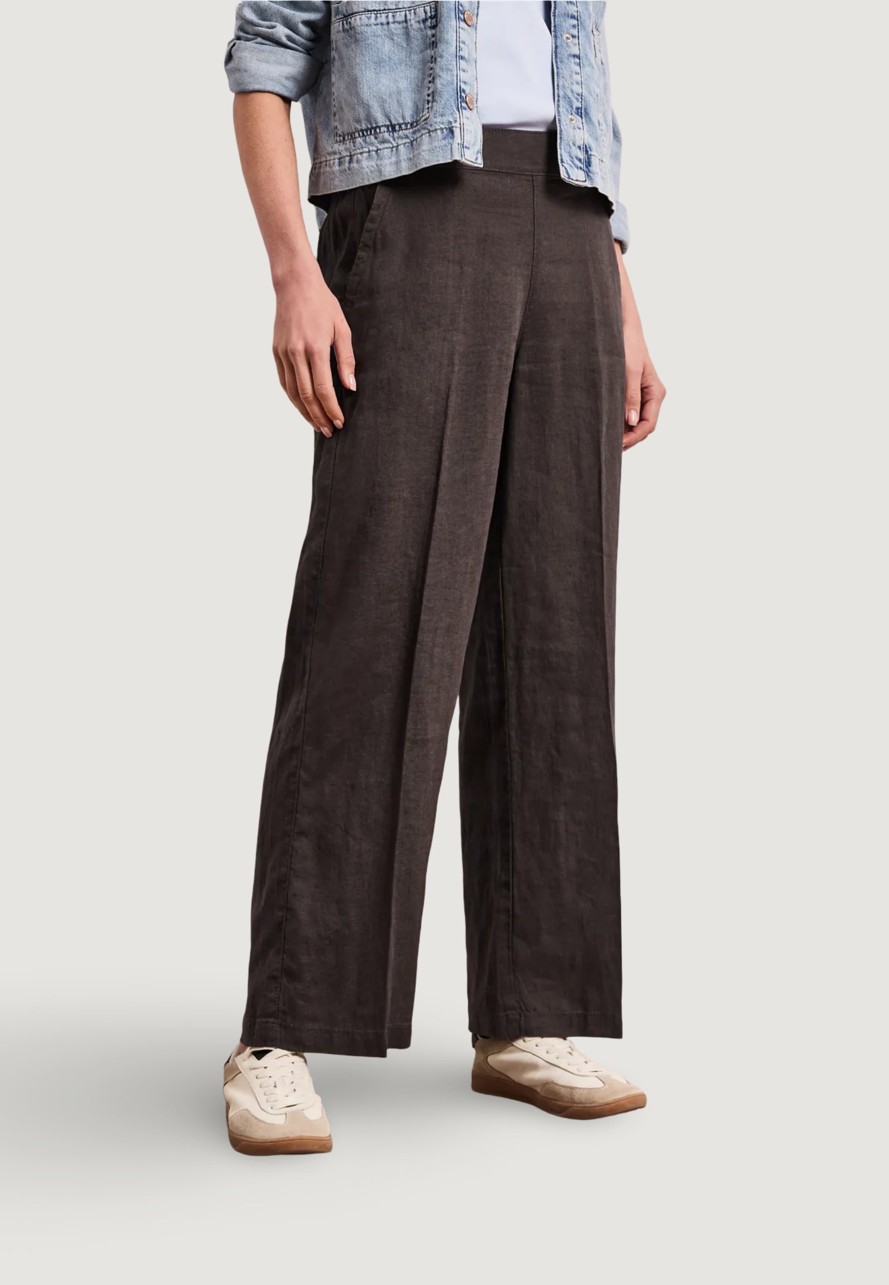 Pantaloni regular Street One SOL_Wide Leg Buttons HW