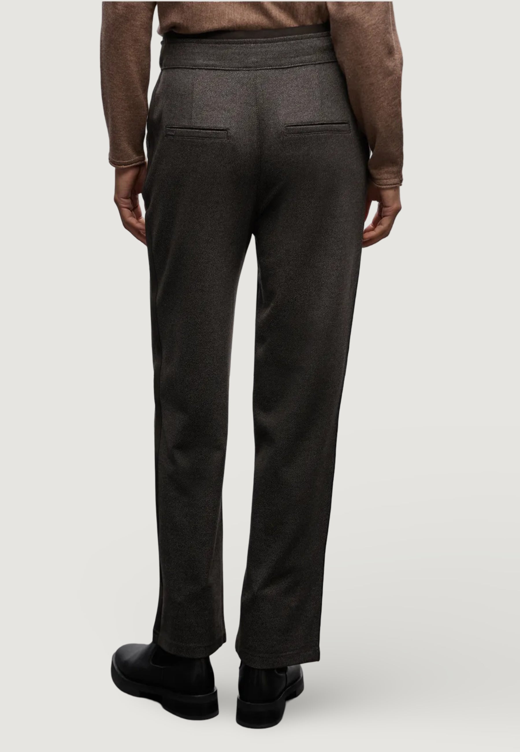 Regular trousers Street One Straight Leg w. tape at sides