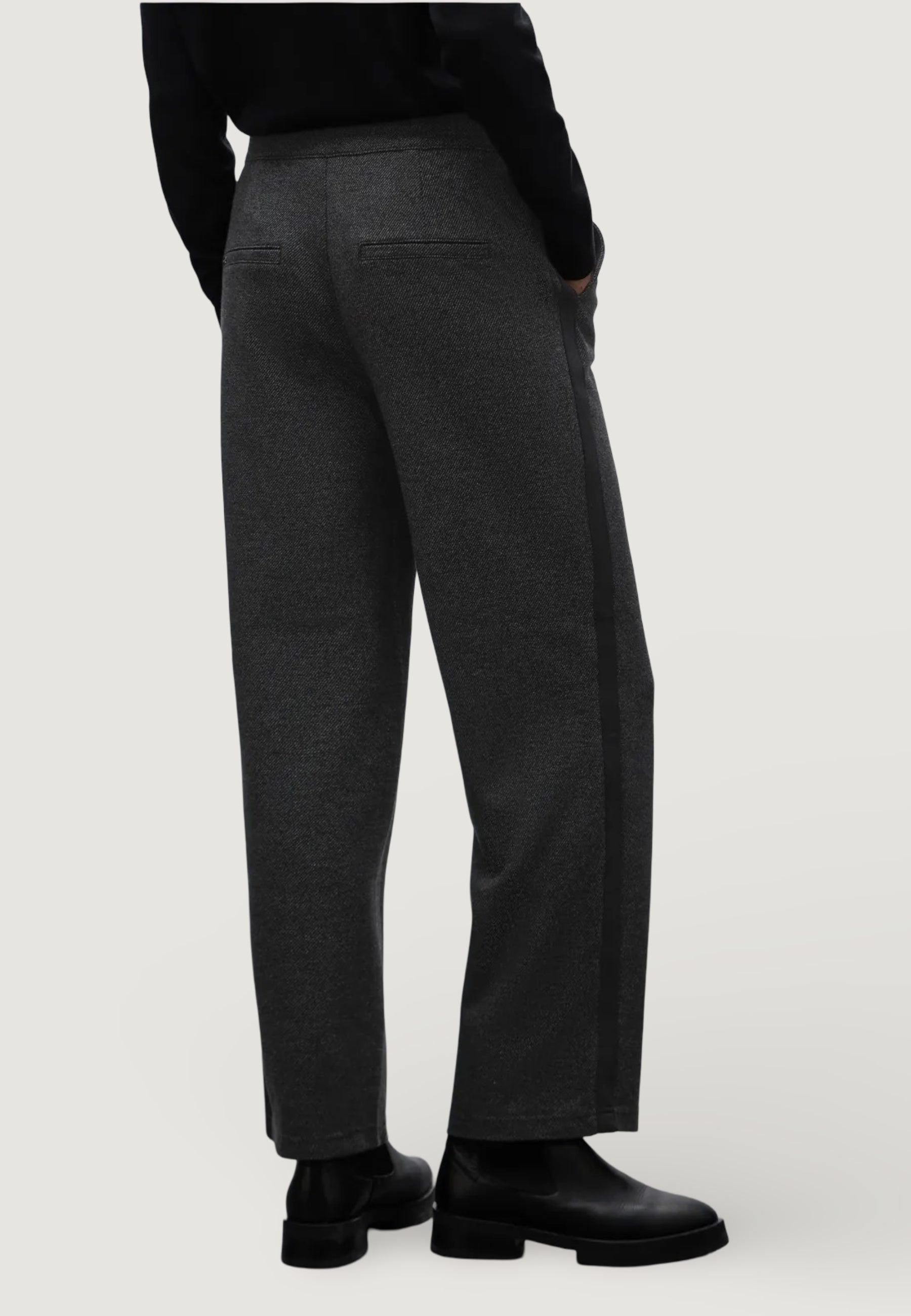 Regular trousers Street One Straight Leg w. tape at sides