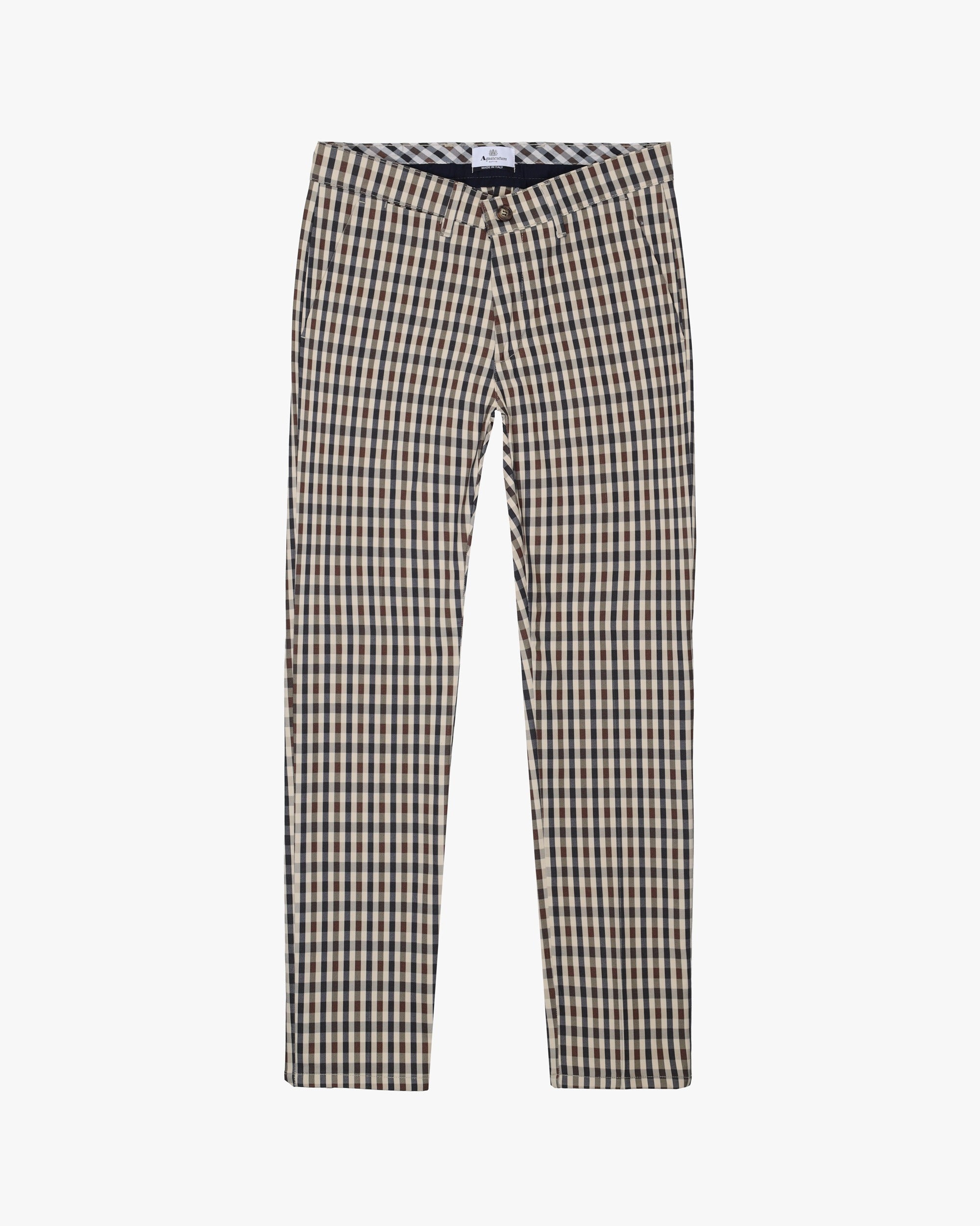 Pantaloni slim Aquascutum Active ICONIC CHINO PANT CLUB CHECK