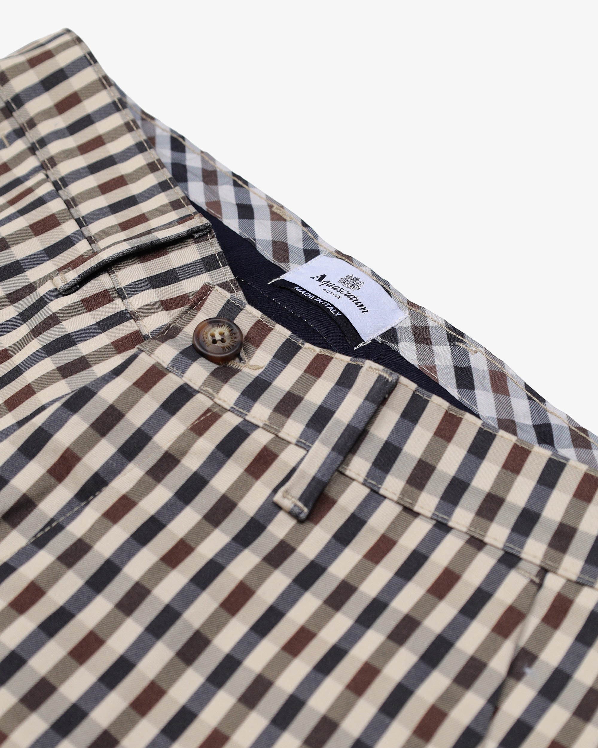 Pantaloni slim Aquascutum Active ICONIC CHINO PANT CLUB CHECK