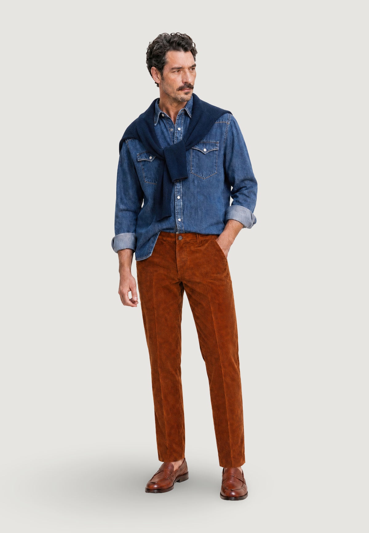 Trousers Borghese Aurelio - pantalone velluto a coste