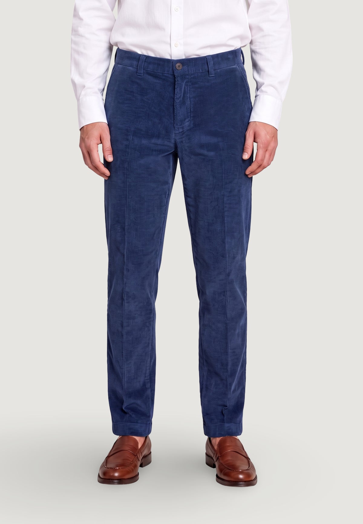Pantaloni slim Borghese Aurelio - pantalone velluto a coste