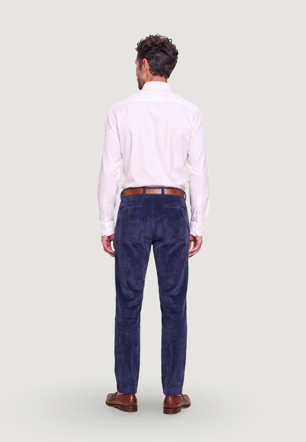 Pantaloni slim Borghese Aurelio - pantalone velluto a coste