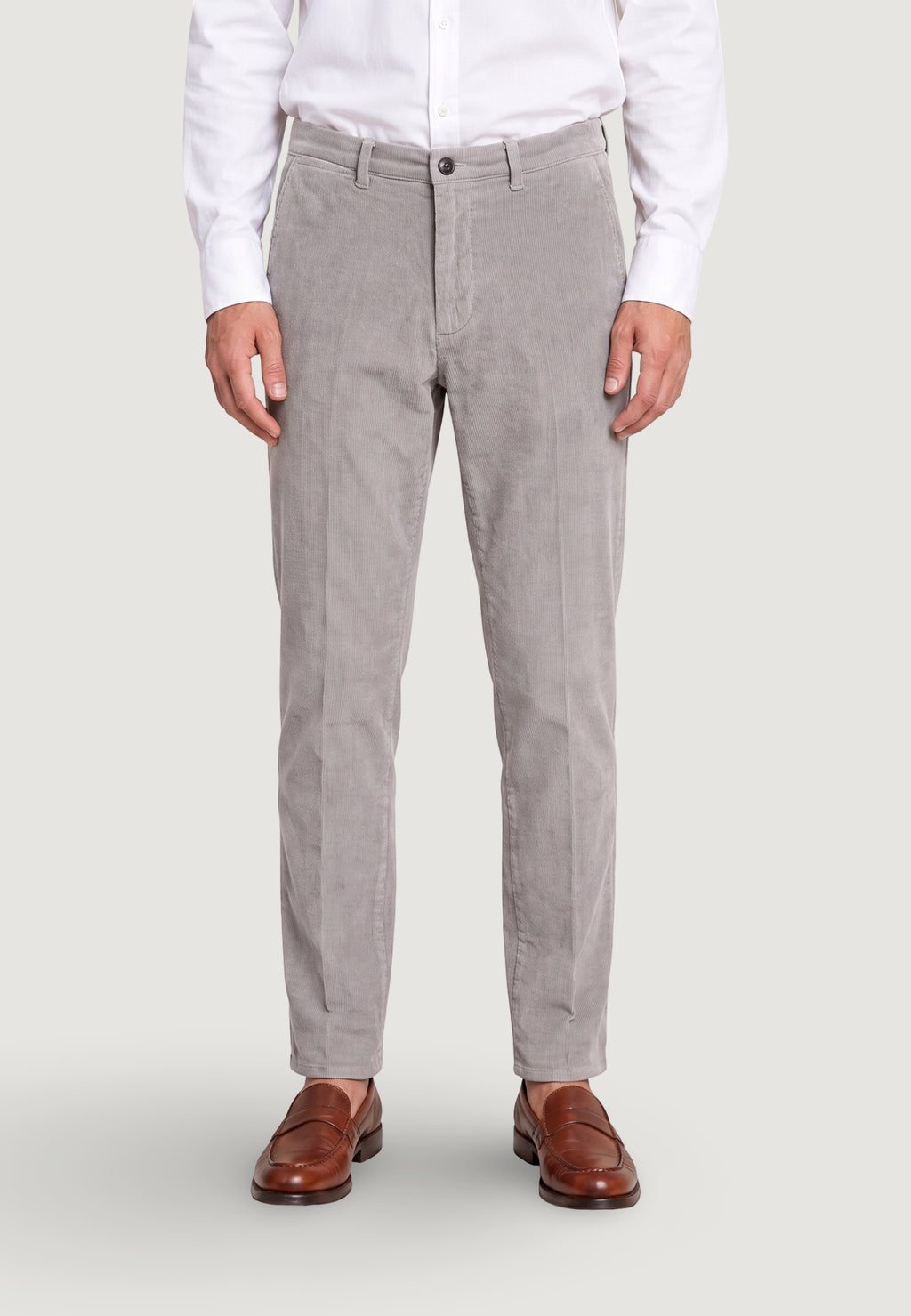 Pantaloni slim Borghese Aurelio - pantalone velluto a coste