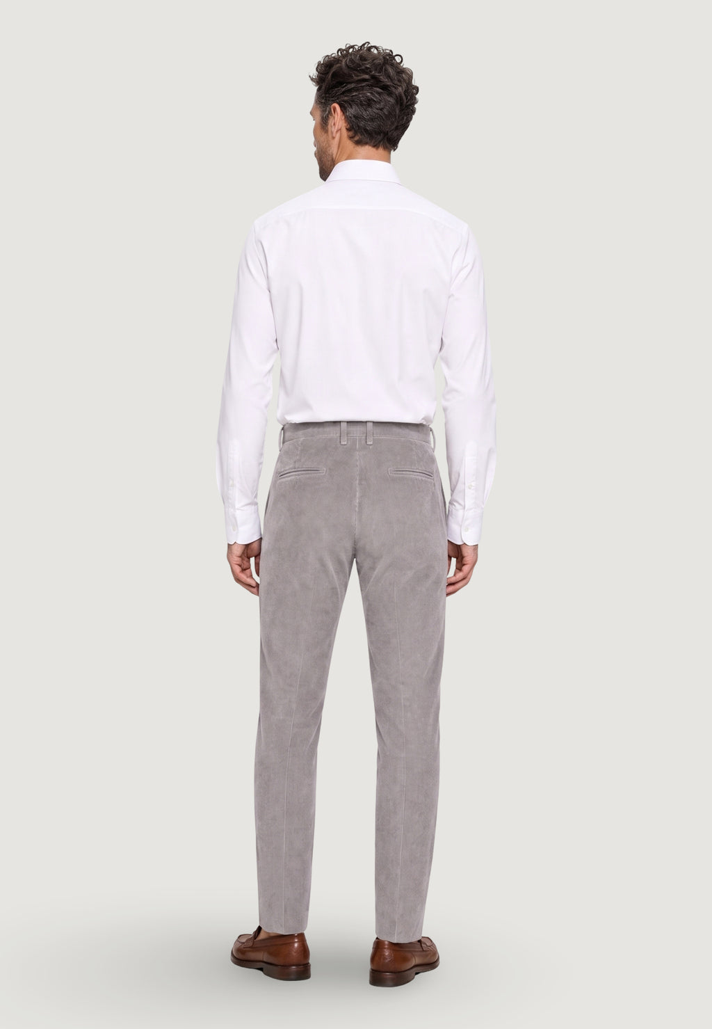 Pantaloni slim Borghese Aurelio - pantalone velluto a coste