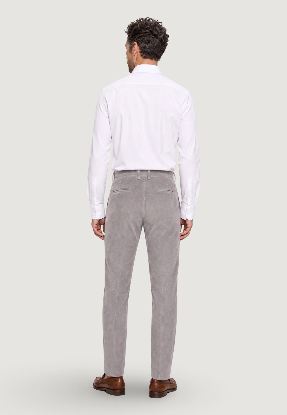 Pantaloni slim Borghese Aurelio - pantalone velluto a coste
