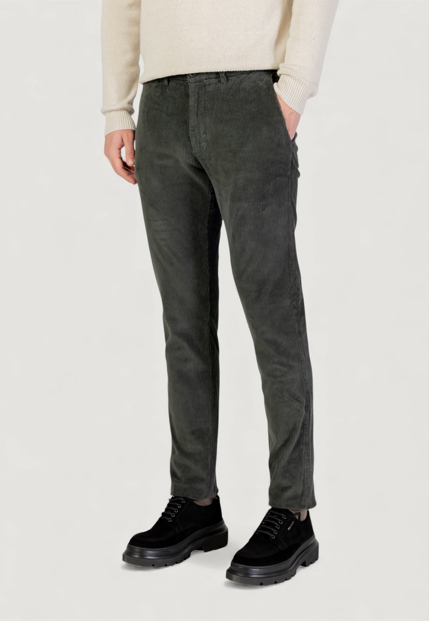 Pantaloni Borghese Velluto - Regular Fit