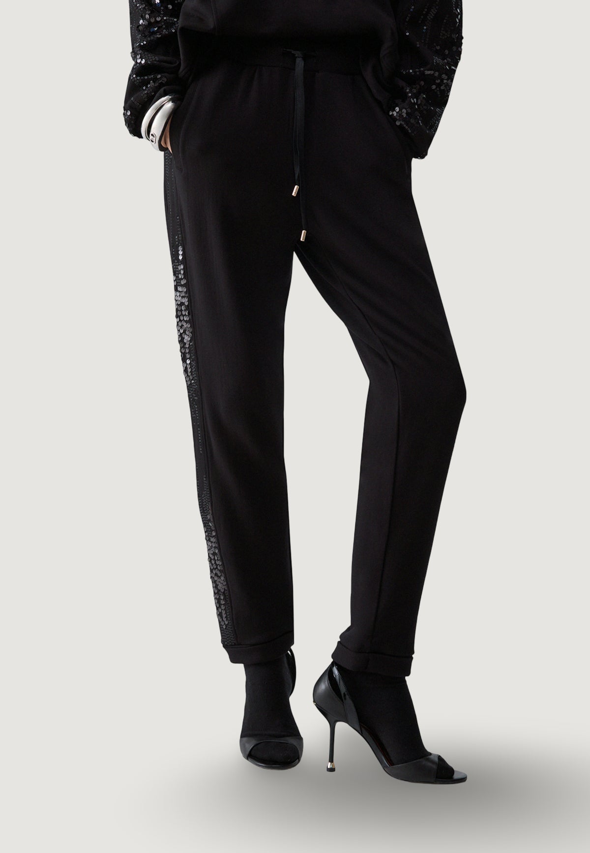 Pantaloni sportivi Liu-Jo ECS PANT.FELPA LUNGO PAILLETTES