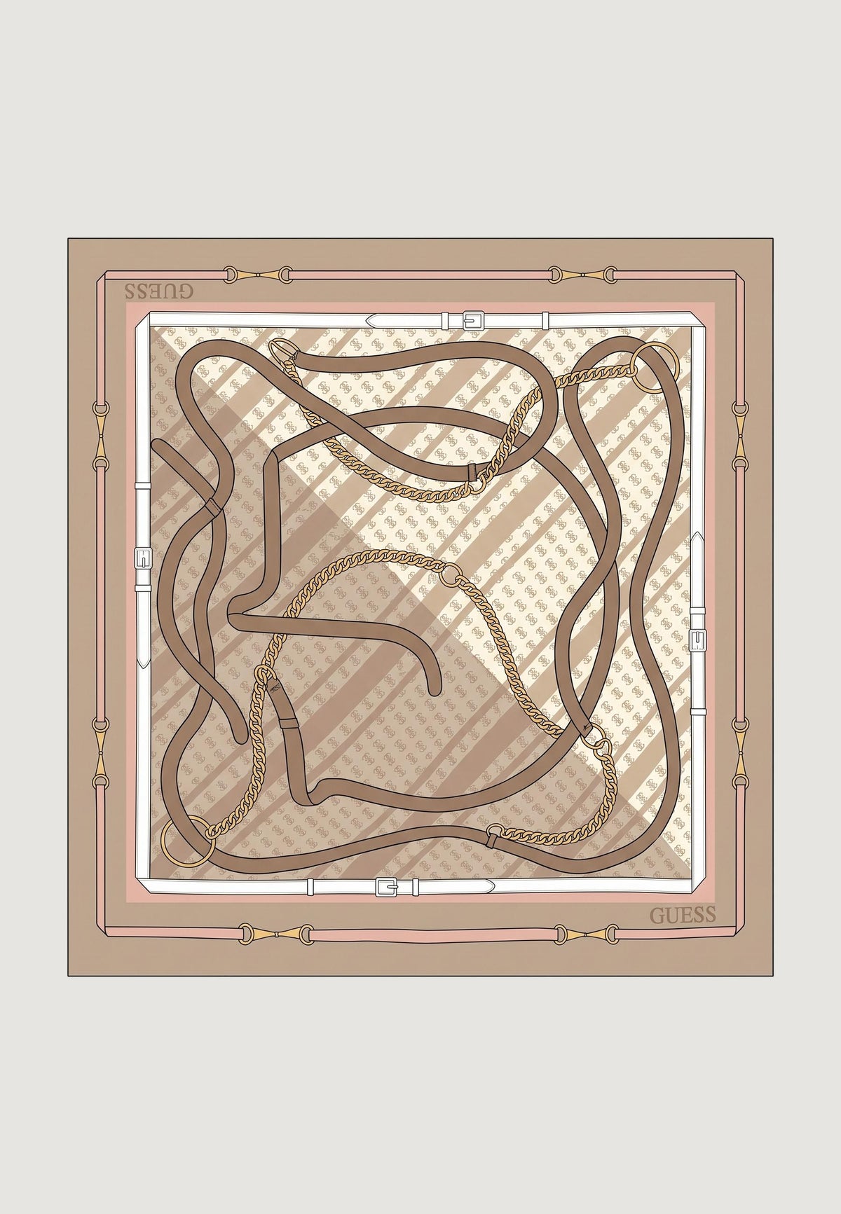 Pashmina Guess YVONNE LOGO 120X120
