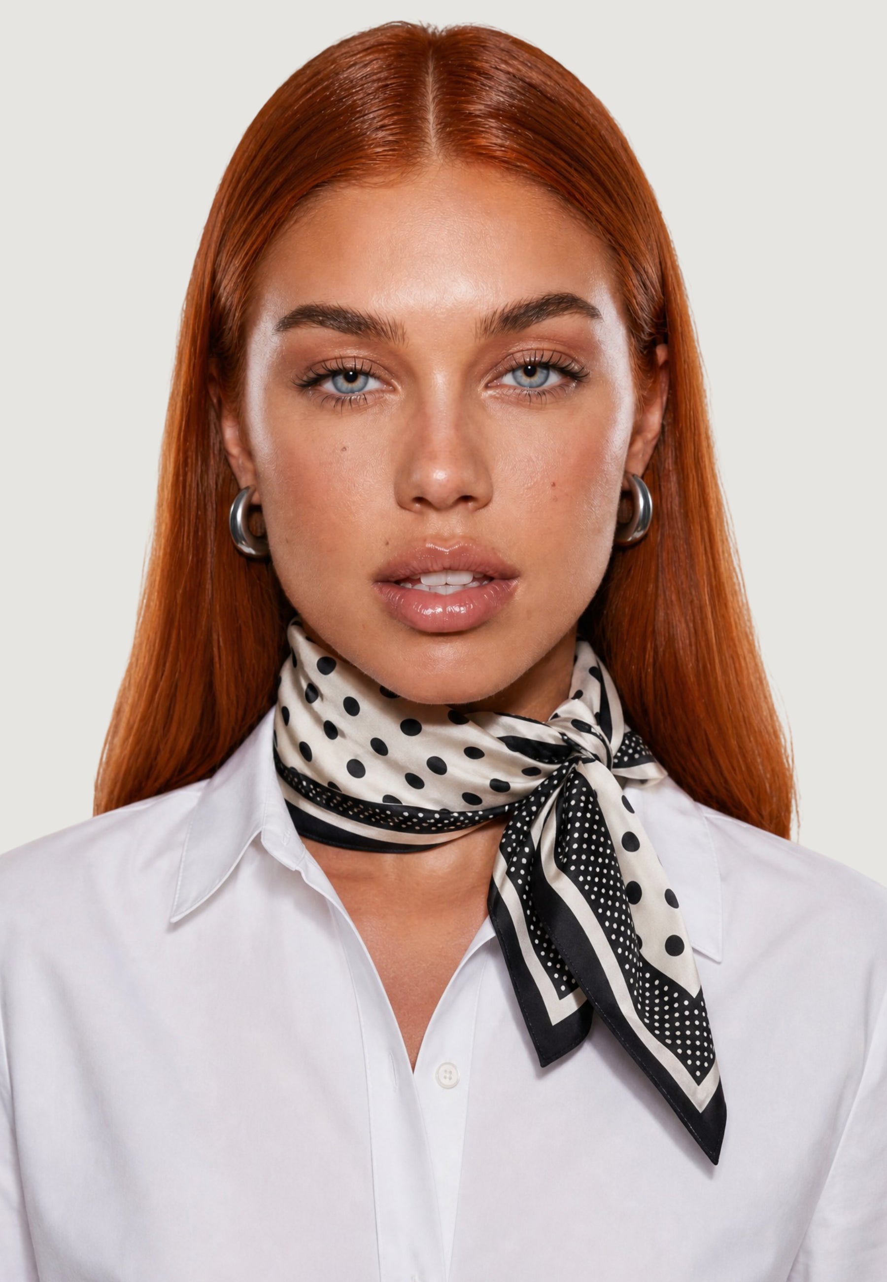 Pashmina I am Foulard Pois a Contrasto