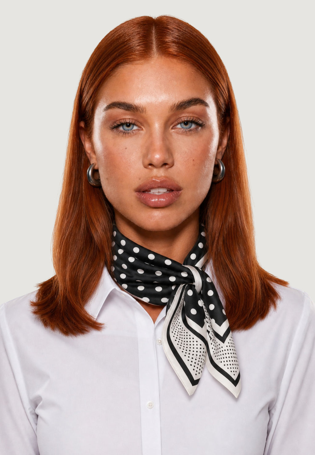 Pashmina I am Foulard Pois a Contrasto