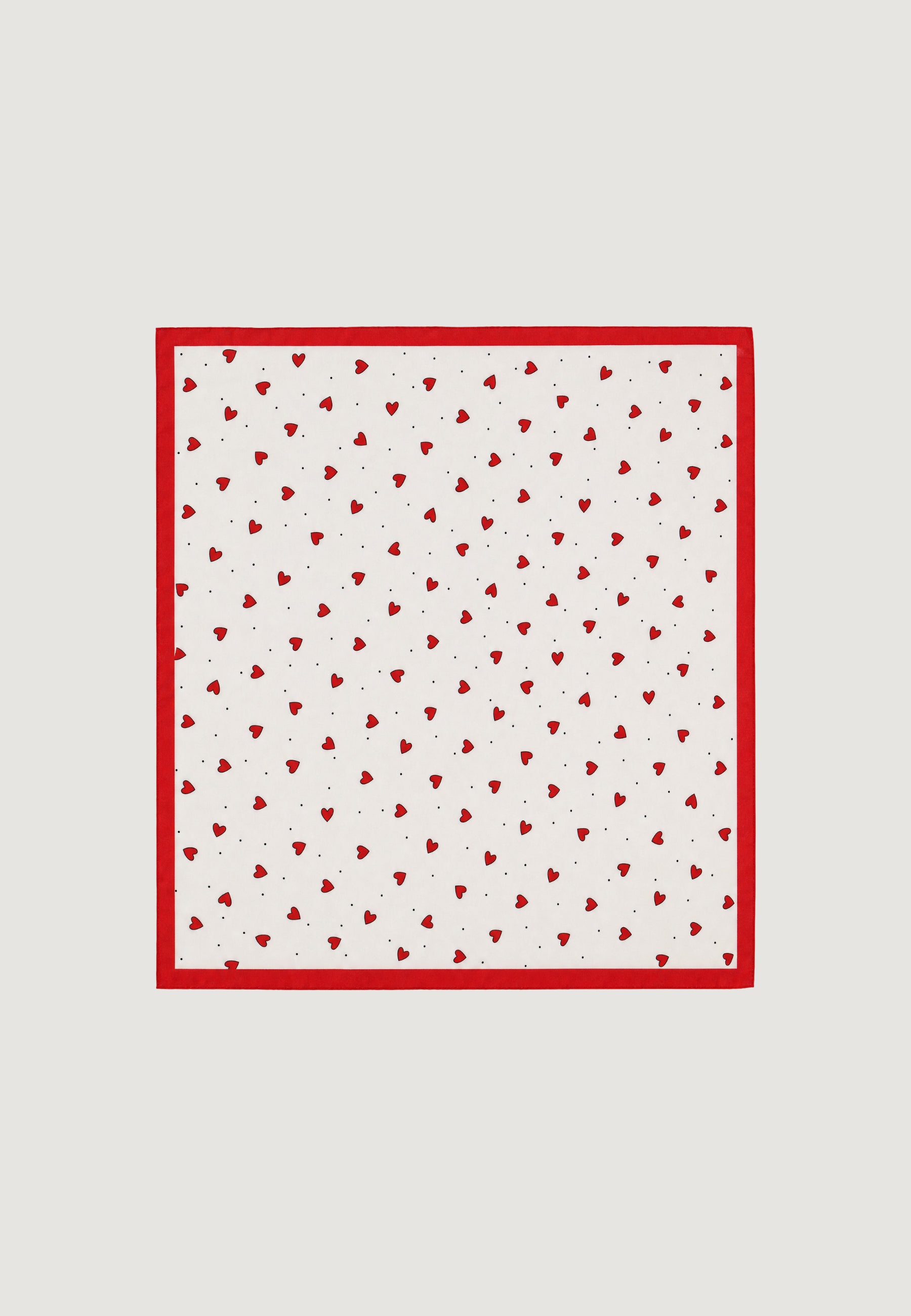 Pashmina I am Foulard Cuori Bordo Rosso