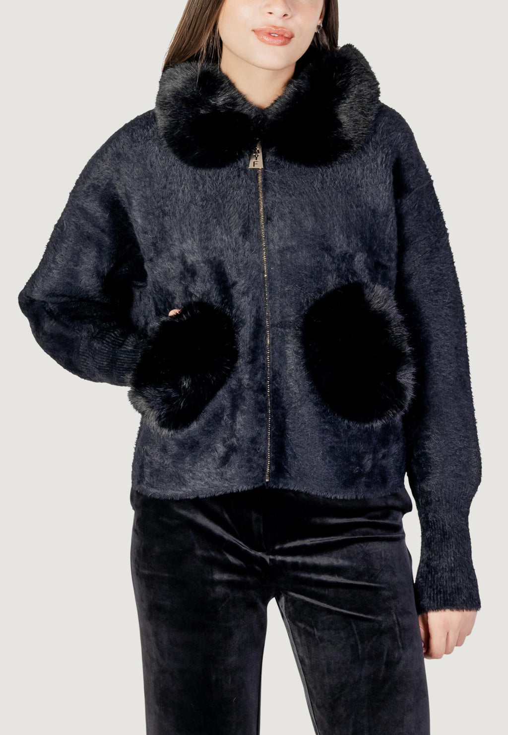 Ecologic fur coats AYFEE GIACCA COLLO PELLICCIA