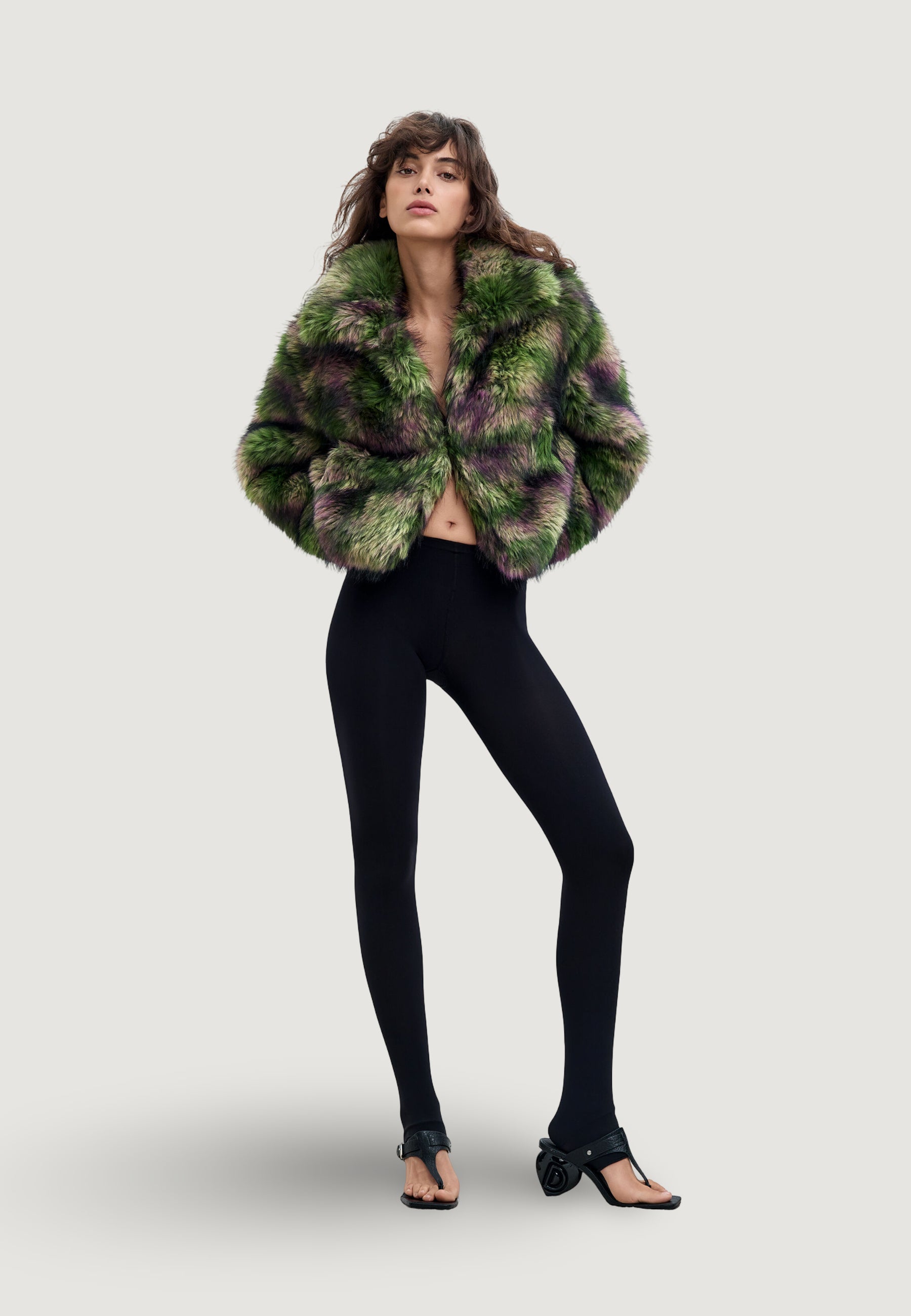 Ecologic fur coats Desigual FAKE FUR_CAMOMILLE_LA