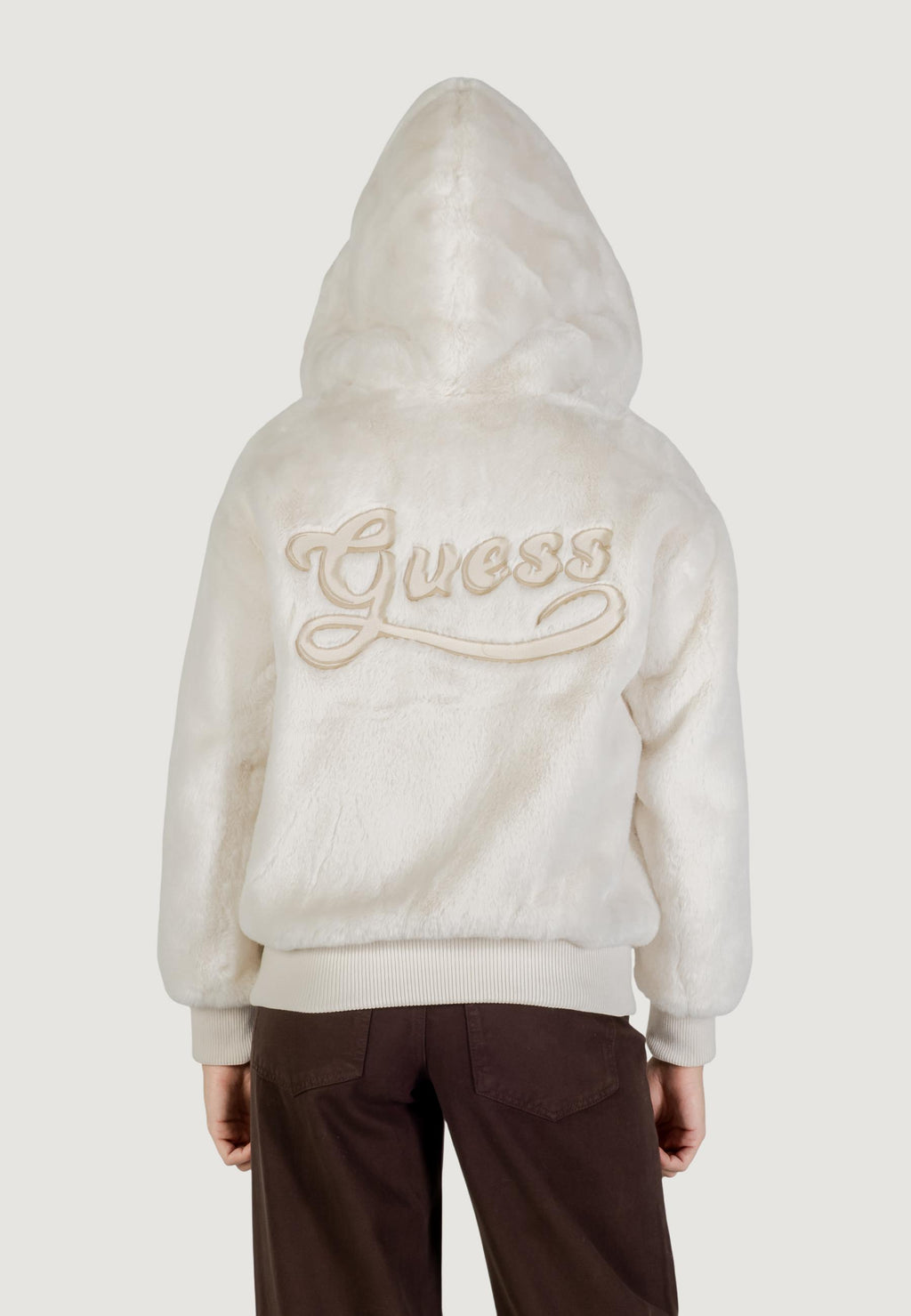 Pelliccia ecologica Guess LUCREZIA FAUX FUR LOGO JACKET