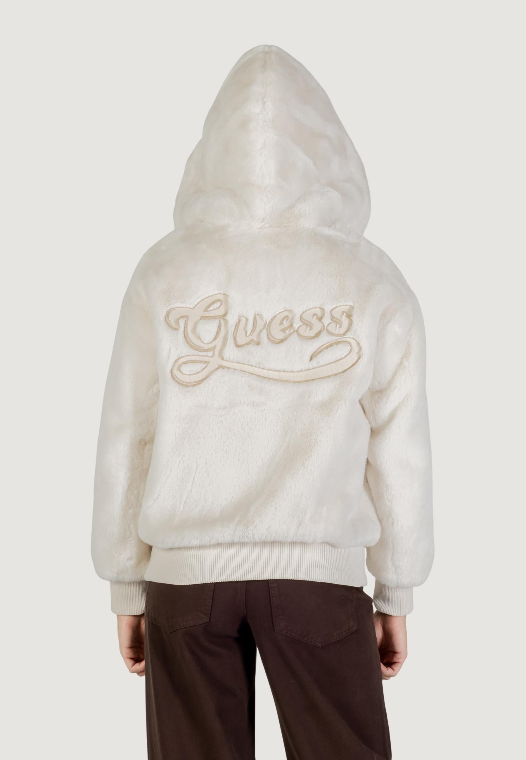 Pelliccia ecologica Guess LUCREZIA FAUX FUR LOGO JACKET