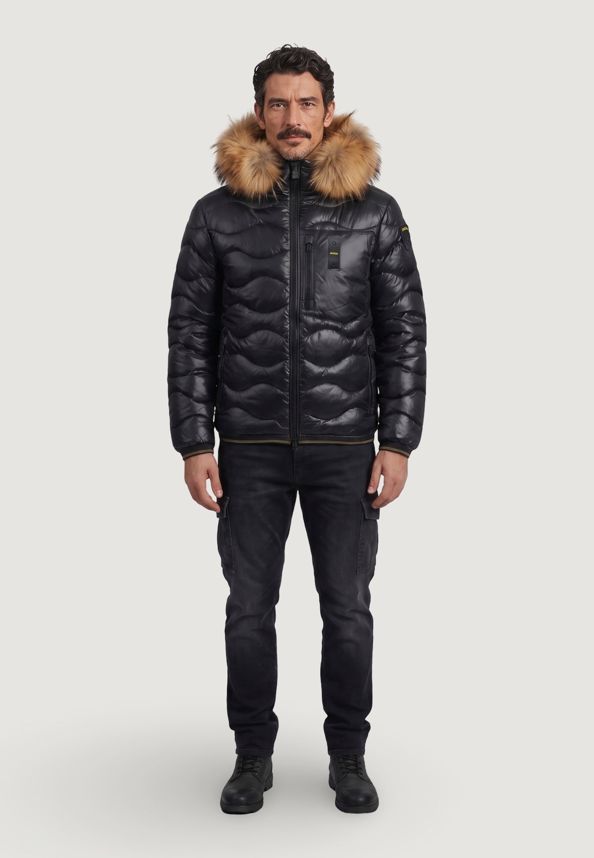 Piumino Blauer. WAVEFUR