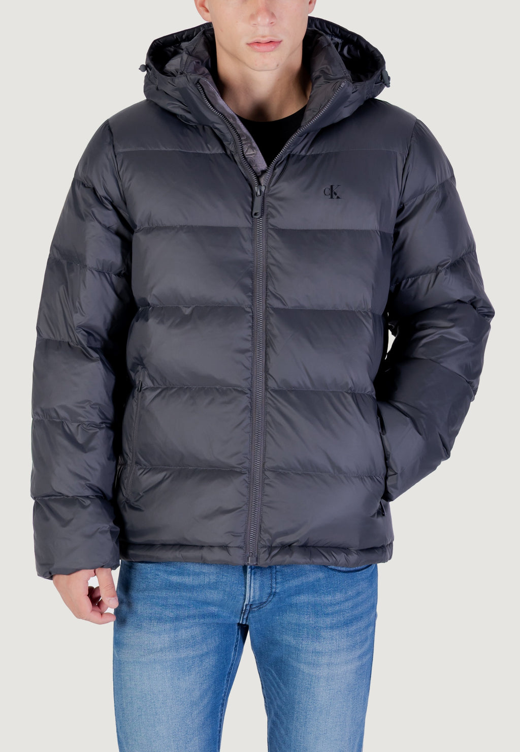 Down Jacket Calvin Klein Jeans LS NYLON ZIP OFF HOO