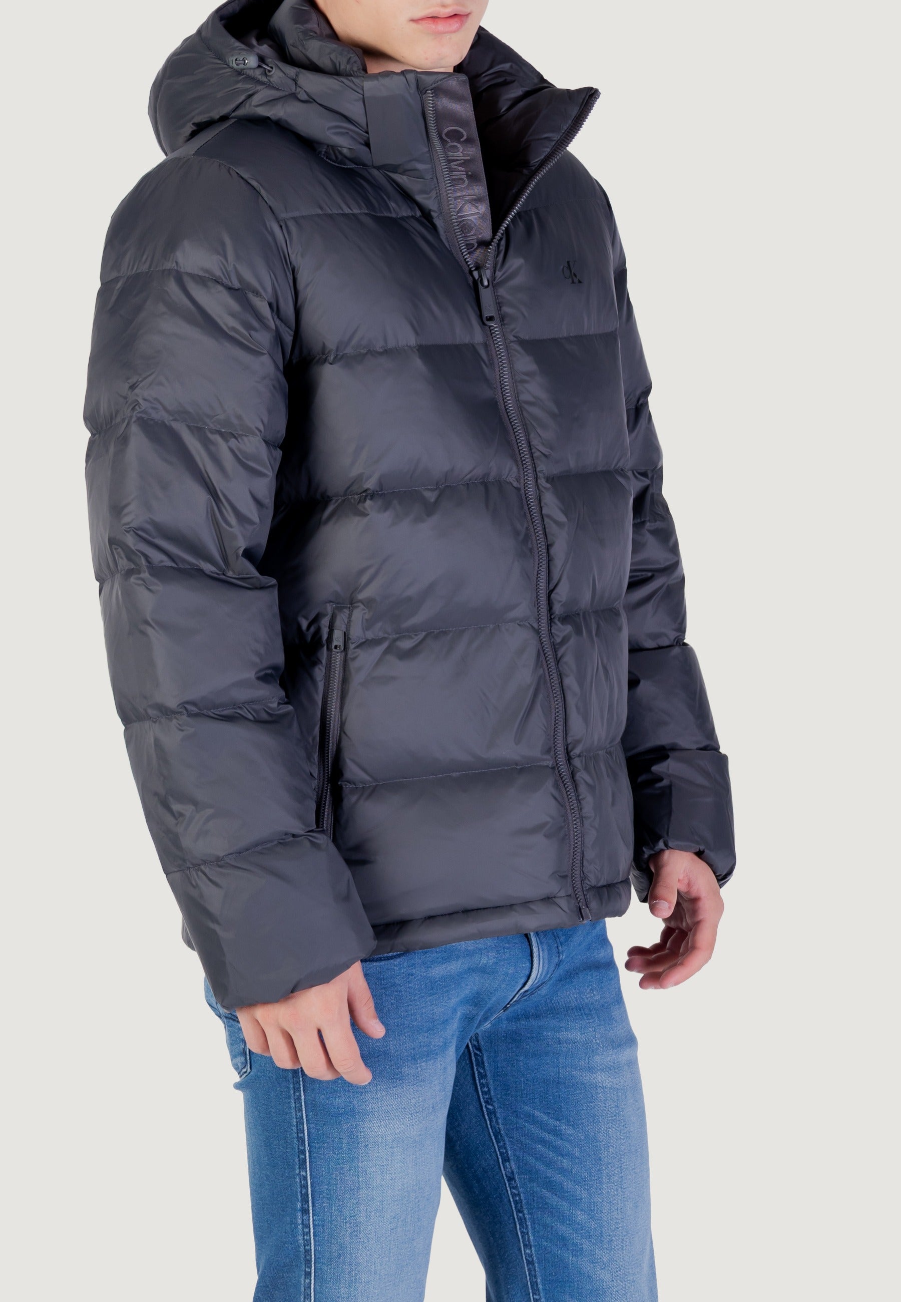 Down Jacket Calvin Klein Jeans LS NYLON ZIP OFF HOO