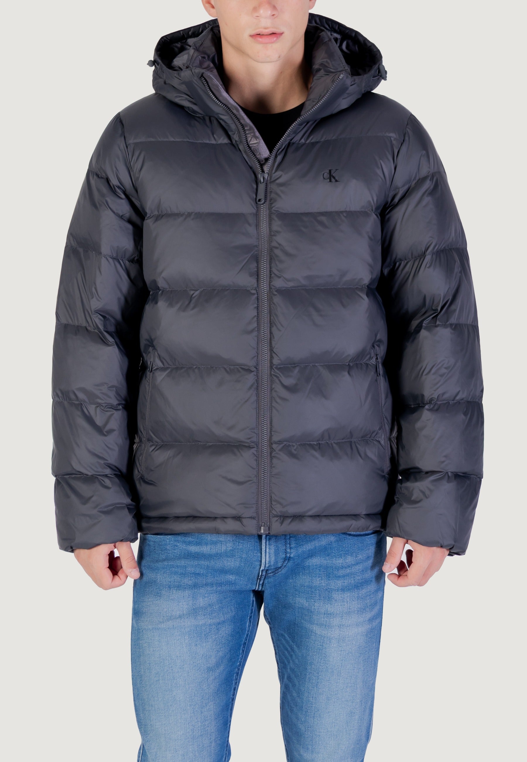 Down Jacket Calvin Klein Jeans LS NYLON ZIP OFF HOO