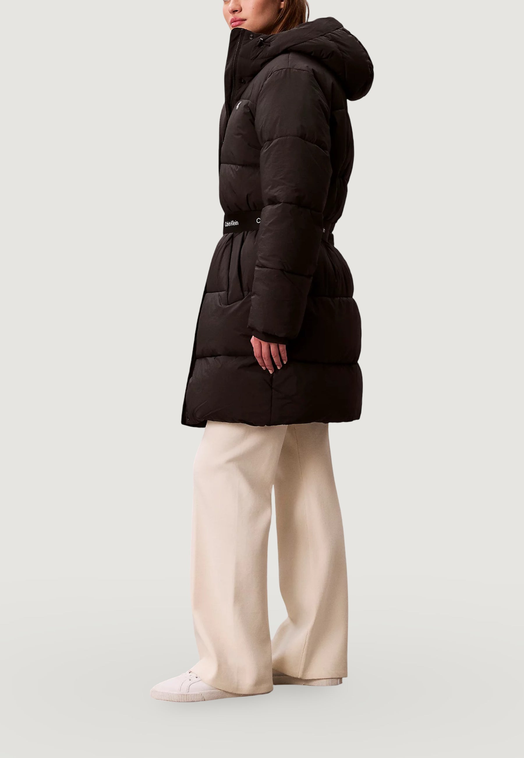 Down jacket Calvin Klein Jeans BELTED MIDWEIGHT LON