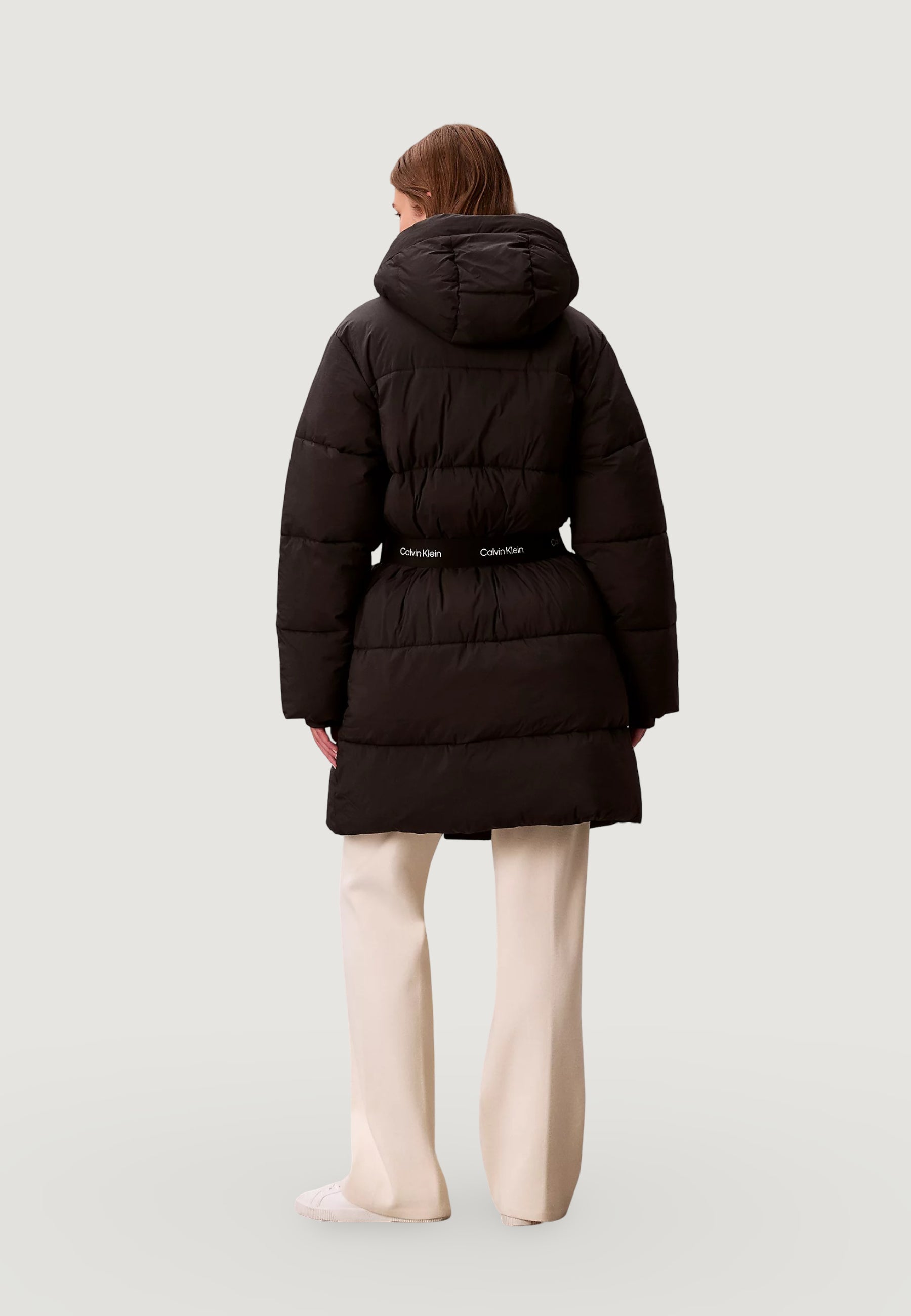 Down jacket Calvin Klein Jeans BELTED MIDWEIGHT LON