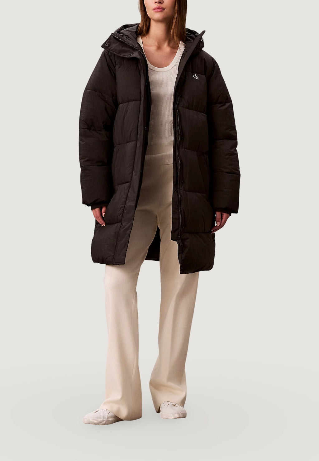 Down jacket Calvin Klein Jeans BELTED MIDWEIGHT LON